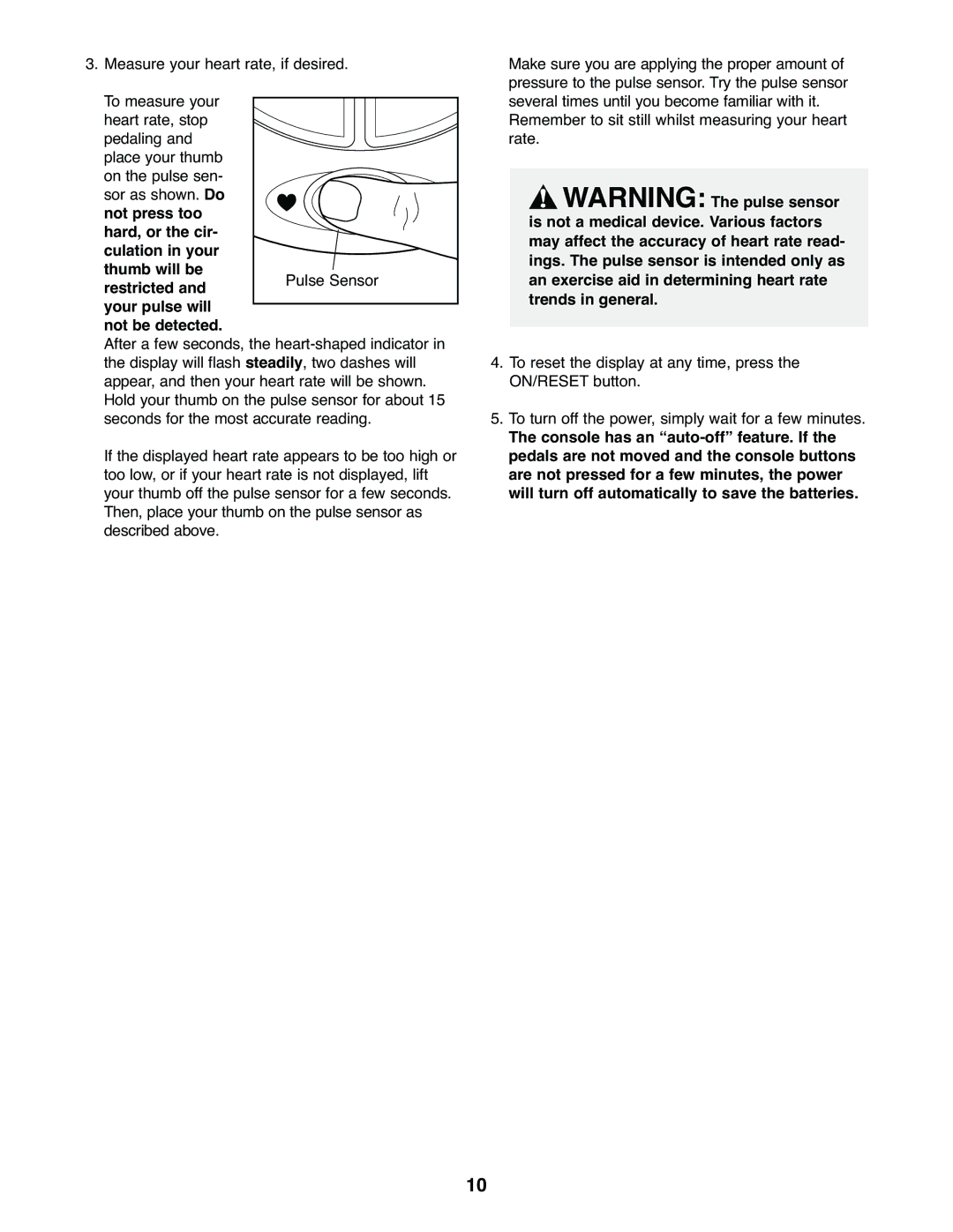 Weslo WLEVEX12920 user manual 