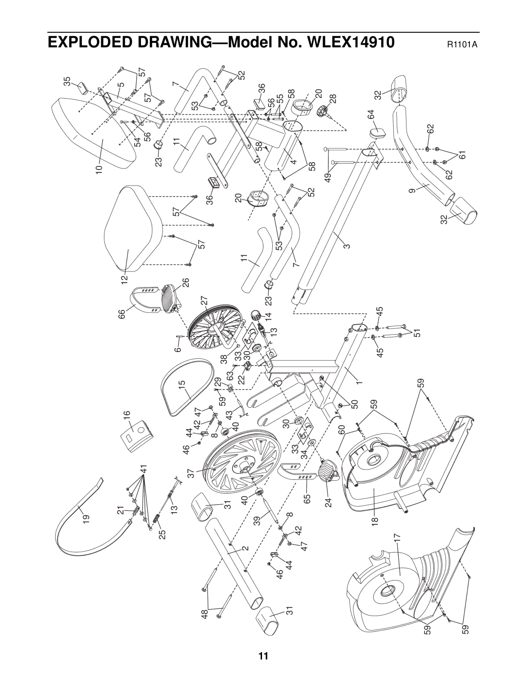 Weslo WLEX14910 user manual DRAWING-Model 