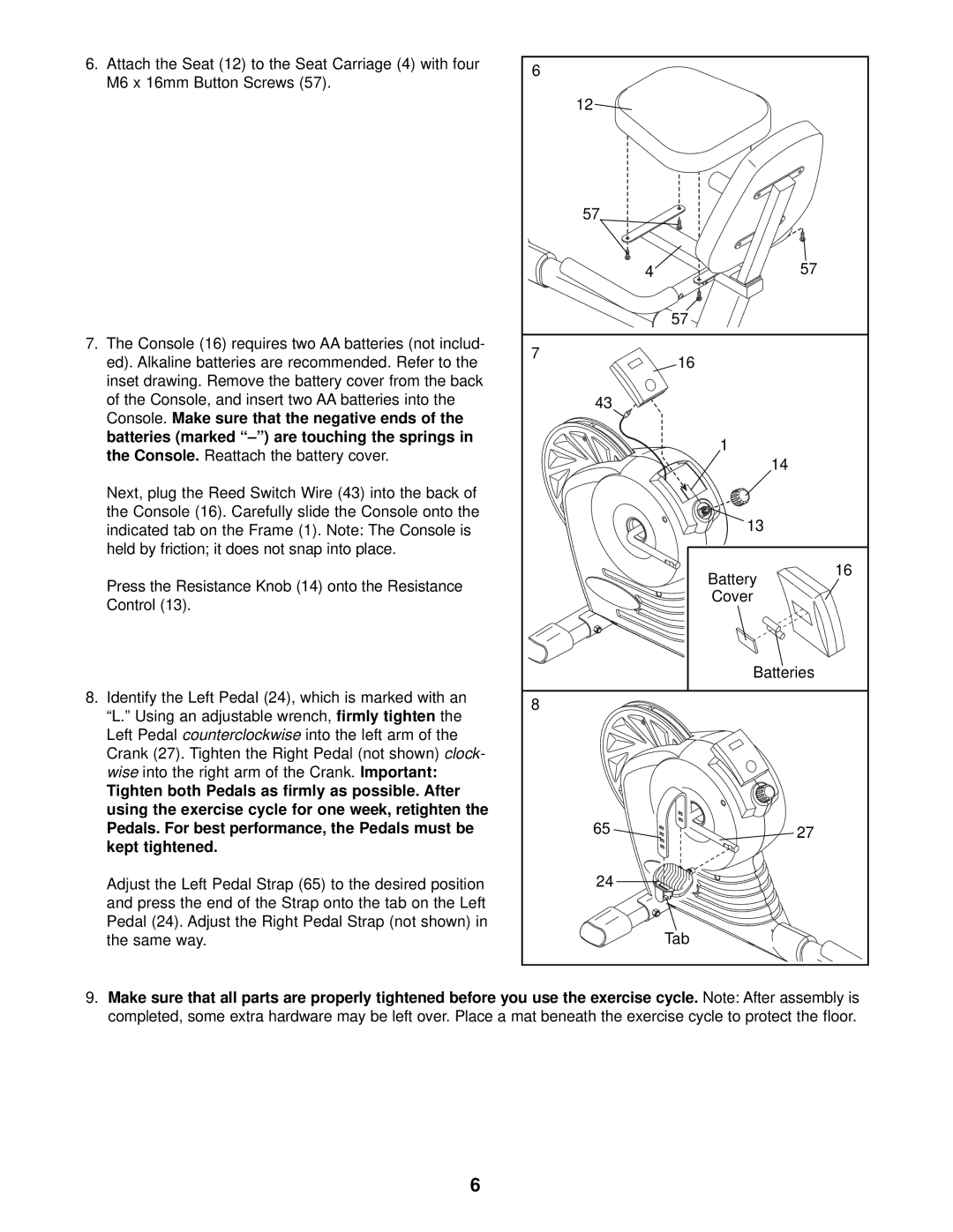 Weslo WLEX14910 user manual 