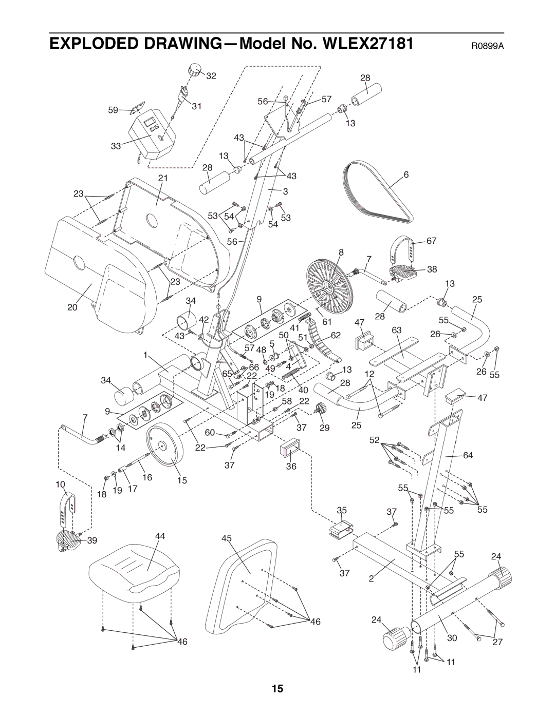 Weslo user manual Exploded DRAWINGÑModel No. WLEX27181 