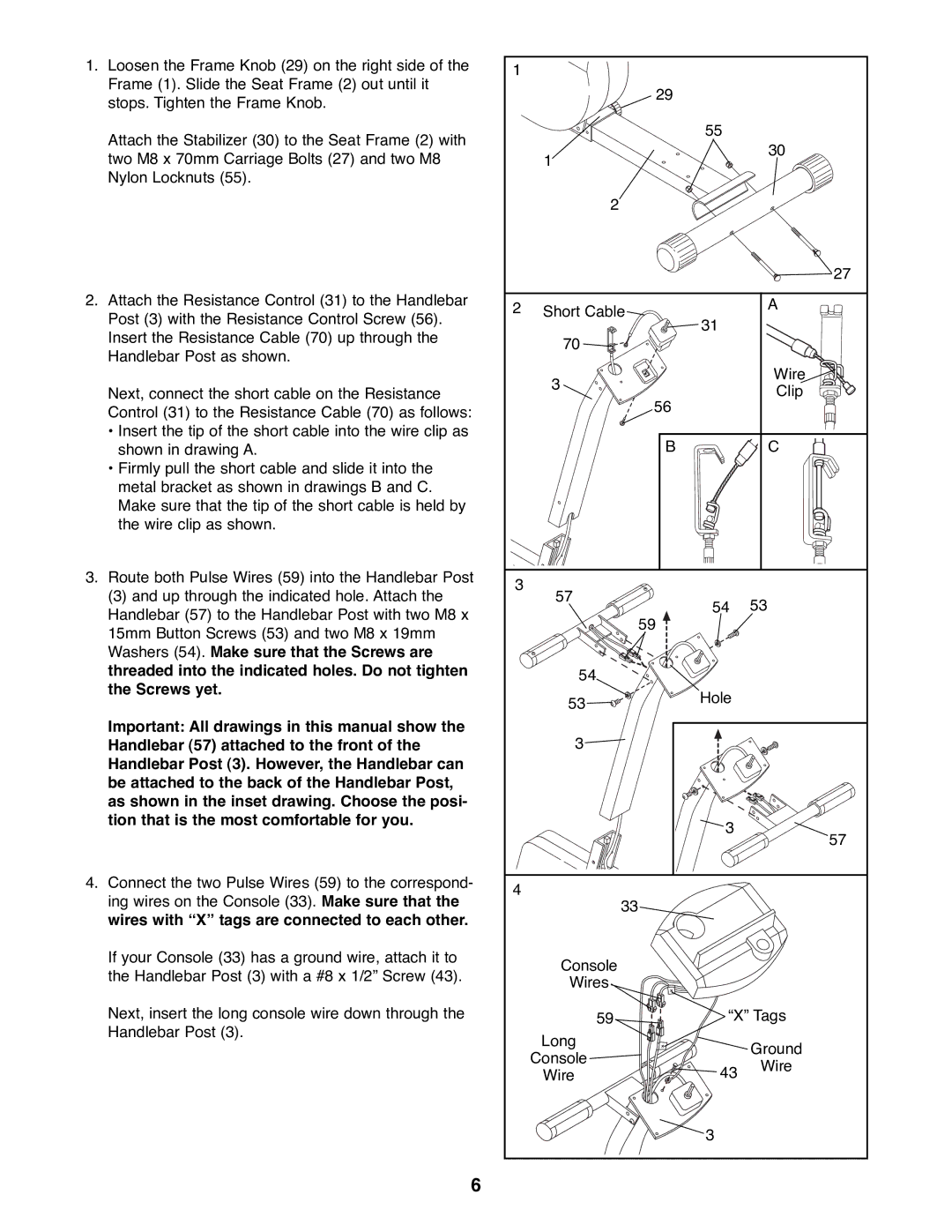 Weslo WLEX28080 user manual 