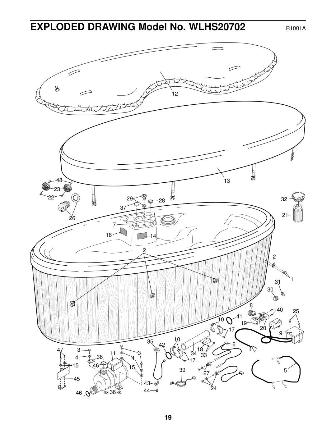 Weslo user manual Exploded Drawing Model No. WLHS20702 