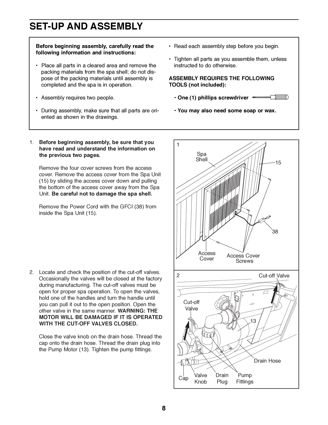 Weslo WLHS42081 manual SET-UP and Assembly 