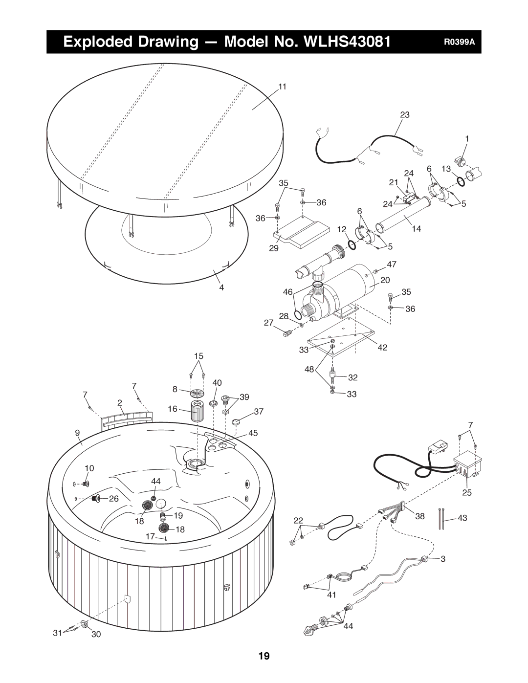 Weslo manual Exploded Drawing Ñ Model No. WLHS43081 