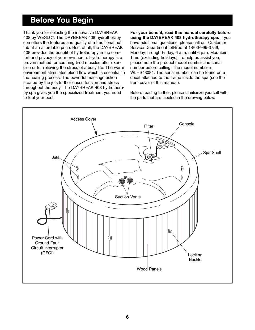 Weslo WLHS43081 manual Before You Begin 