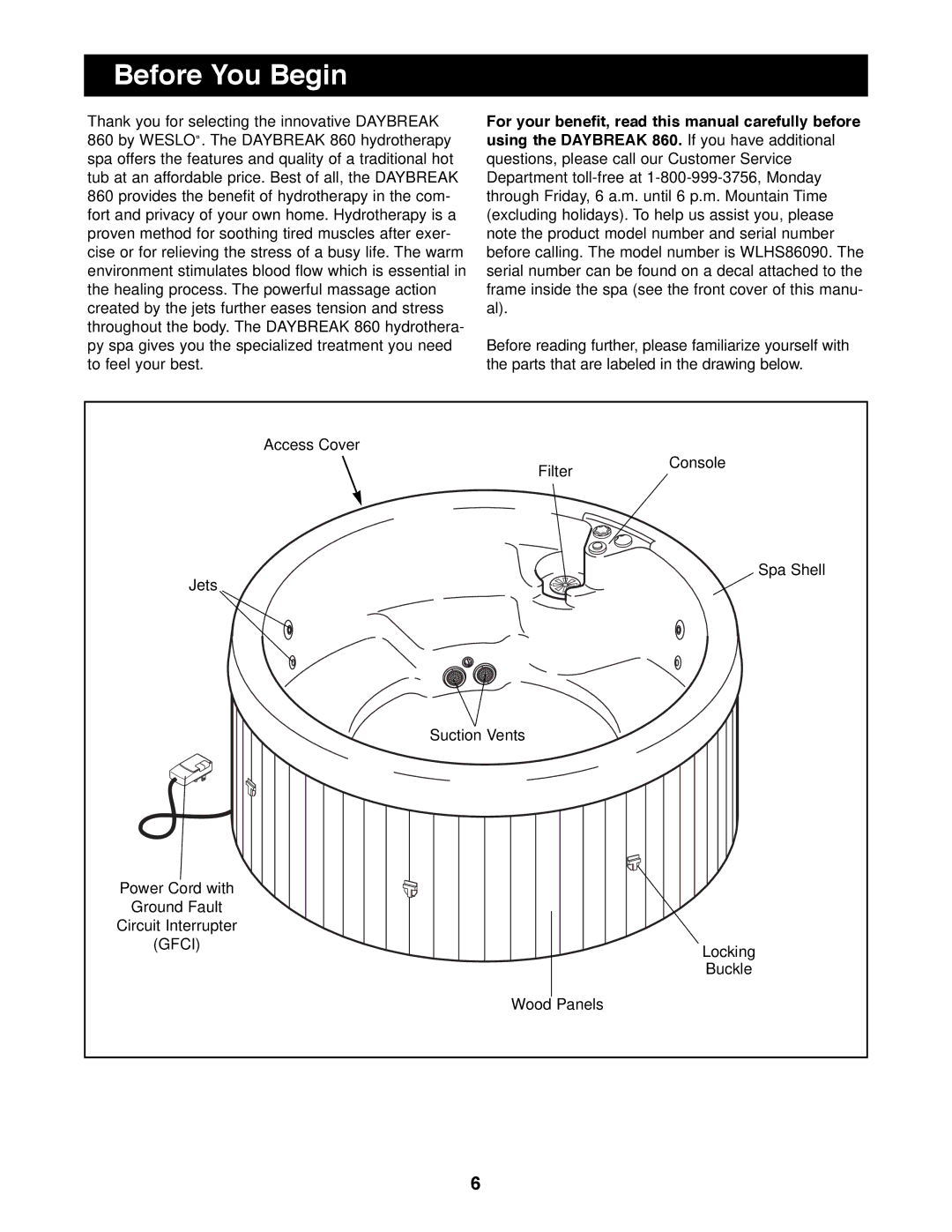 Weslo WLHS86090 manual Before You Begin 