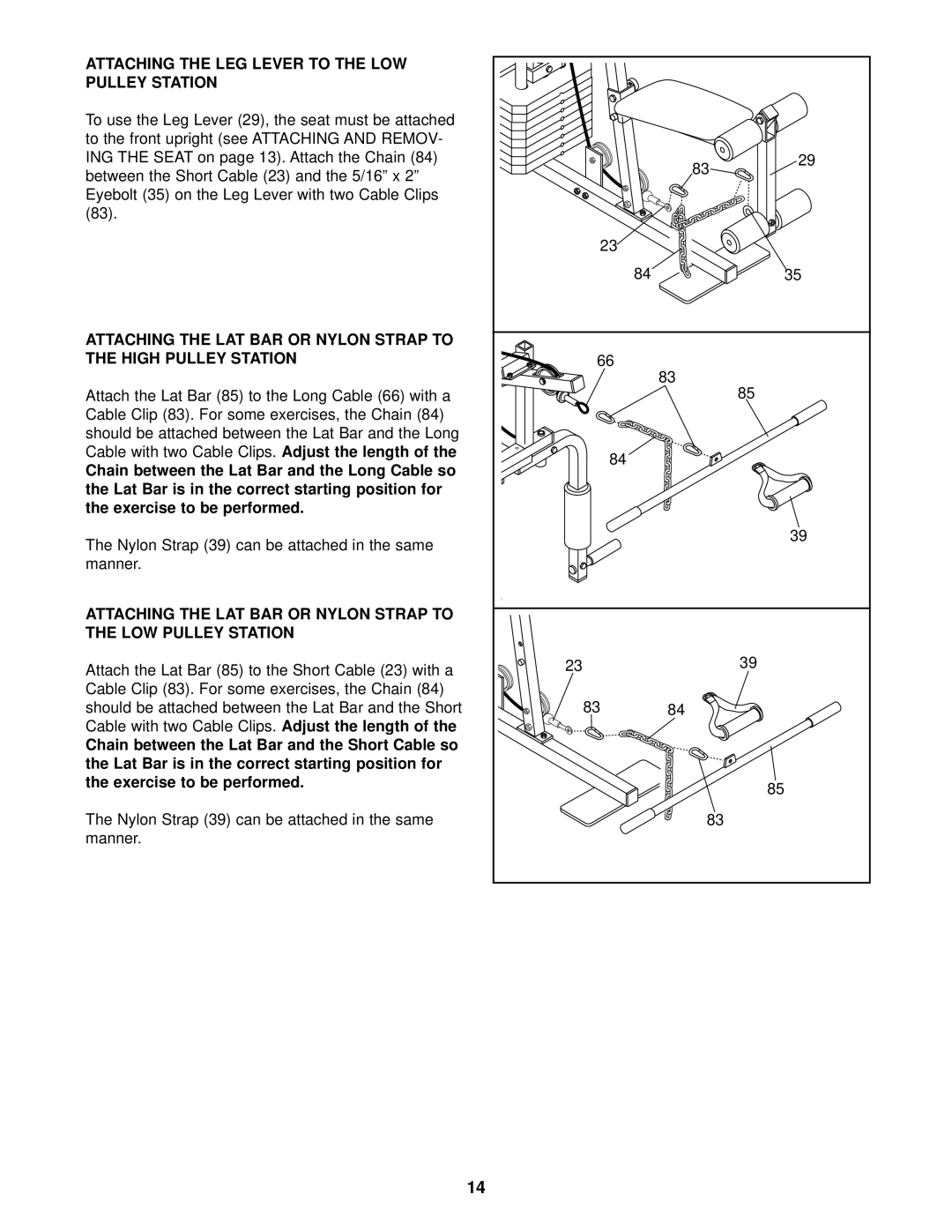 Weslo WLSY71500 owner manual Attaching the LEG Lever to the LOW Pulley Station 