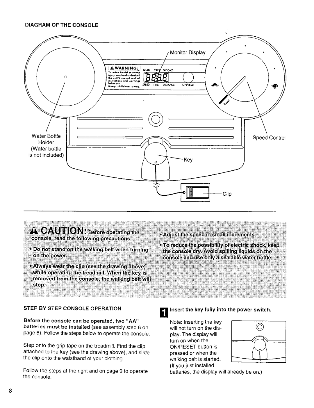 Weslo WLTL11092 user manual Diagram of the Console 