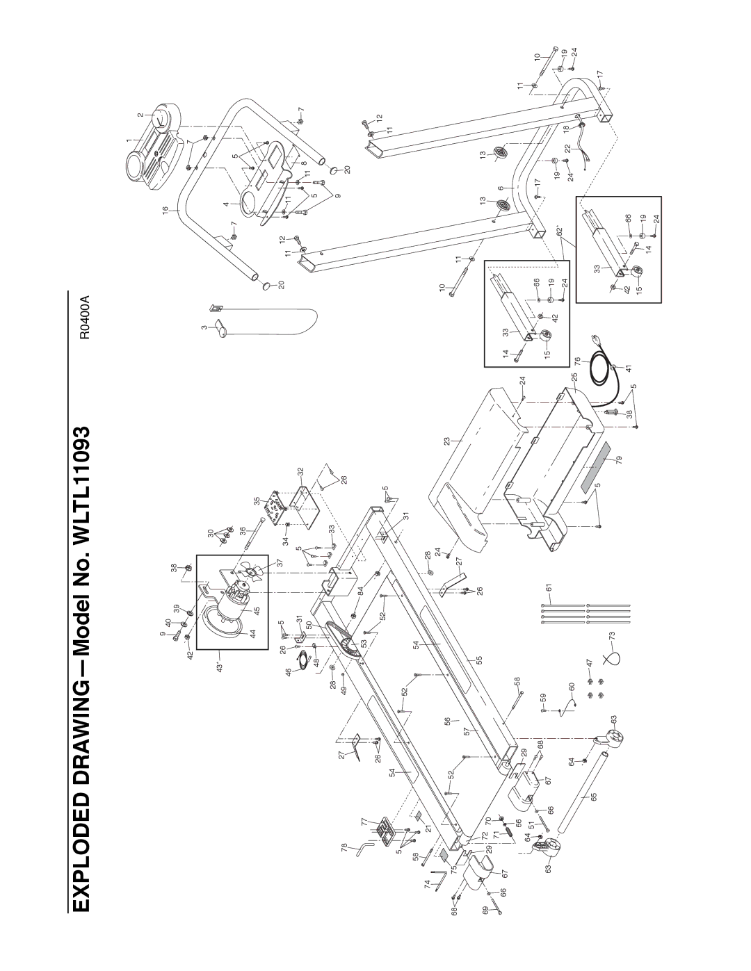 Weslo user manual Exploded DRAWINGÑModel No. WLTL11093 