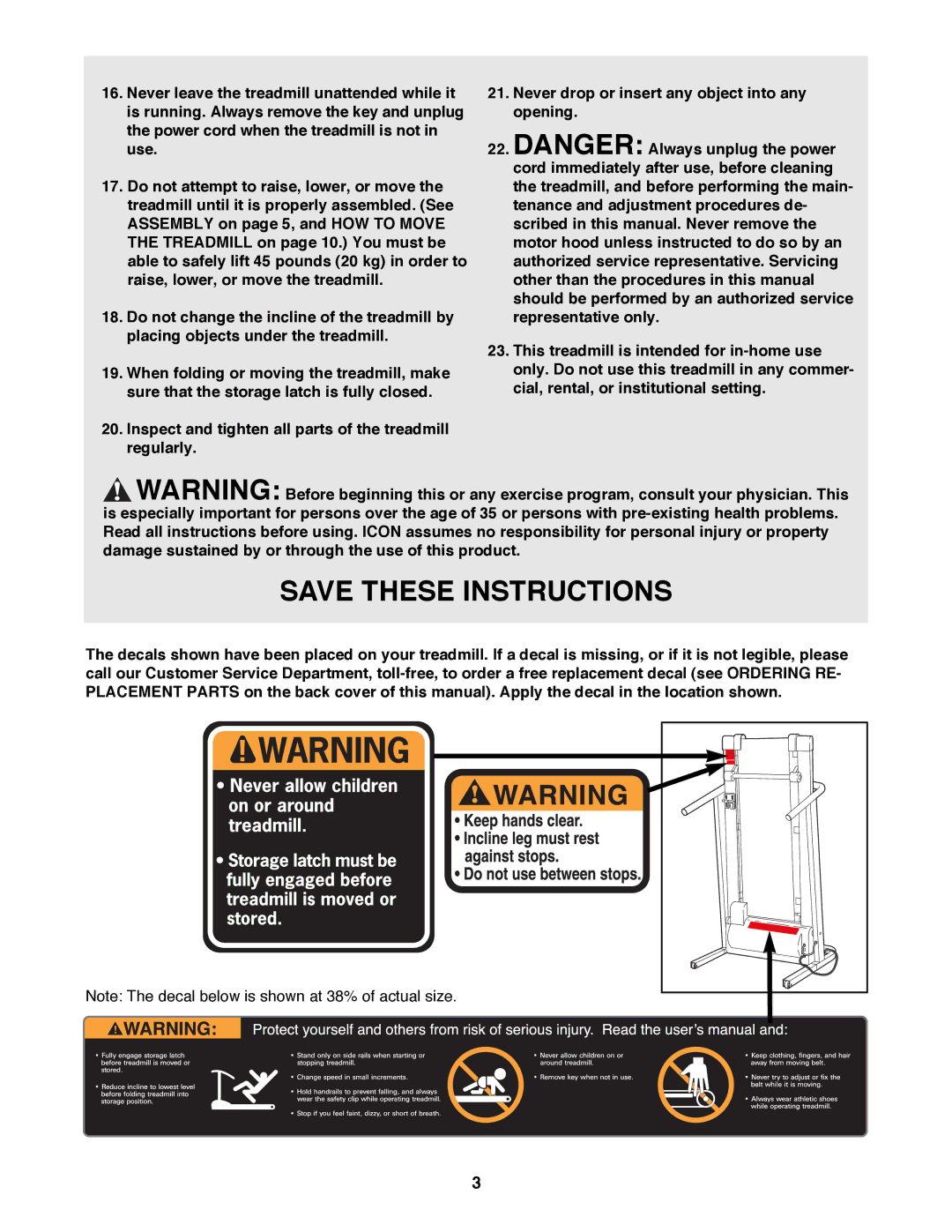 Weslo WLTL11093 user manual 