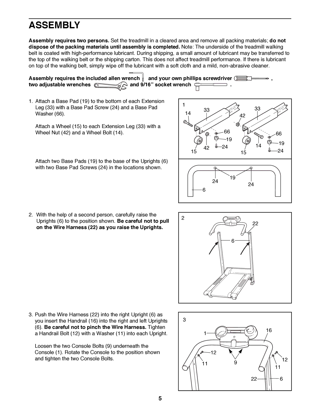 Weslo WLTL11093 user manual Assembly 