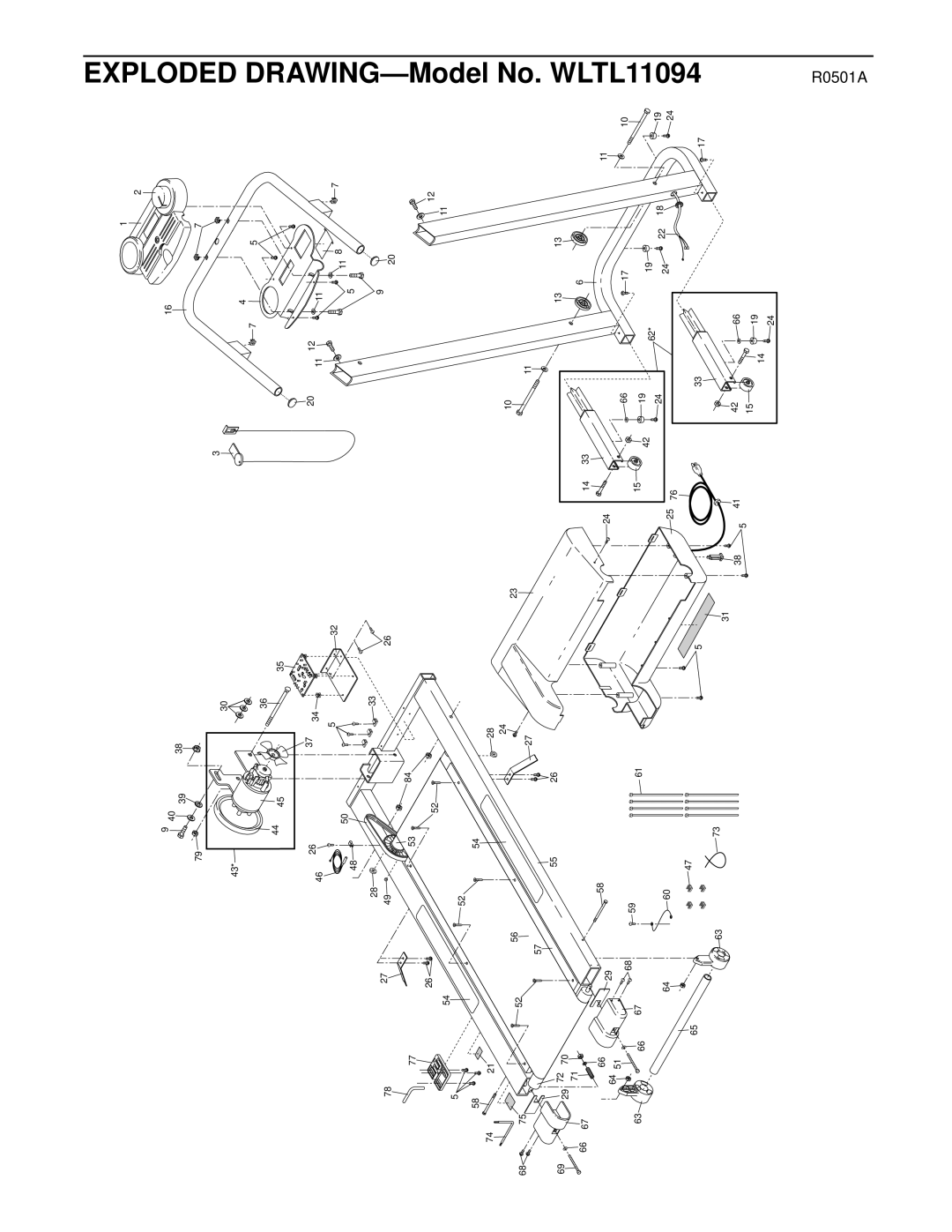 Weslo WLTL11094 user manual Exploded DRAWING-Model 