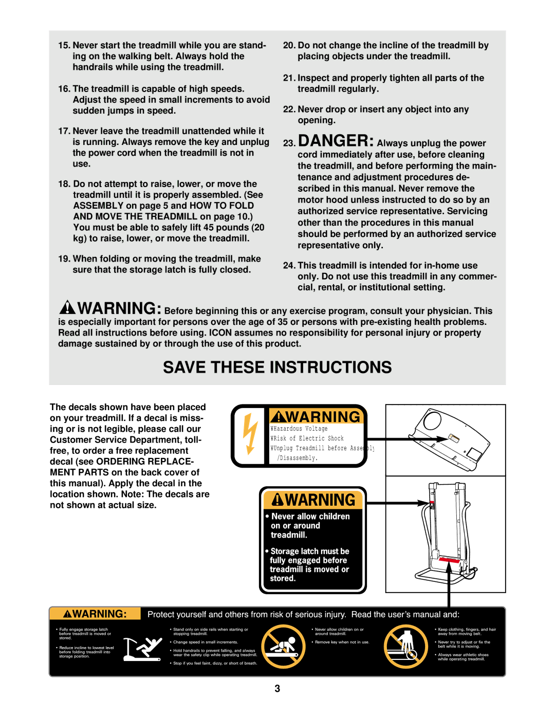 Weslo WLTL19012 user manual Shock 