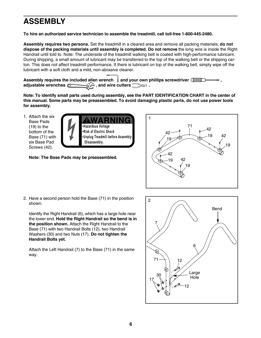 Weslo WLTL19205.2 user manual Assembly 