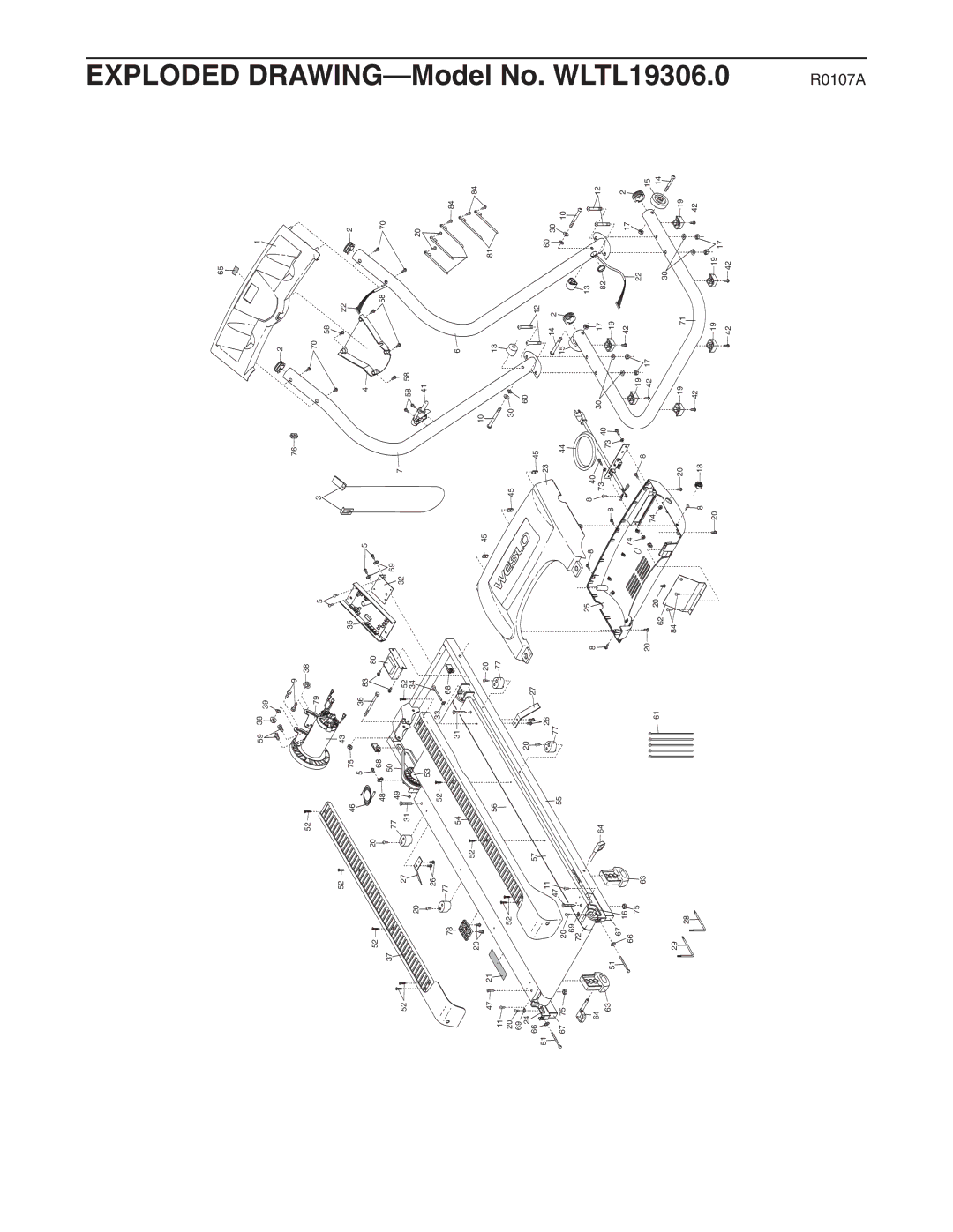 Weslo WLTL19306.0 user manual Exploded 