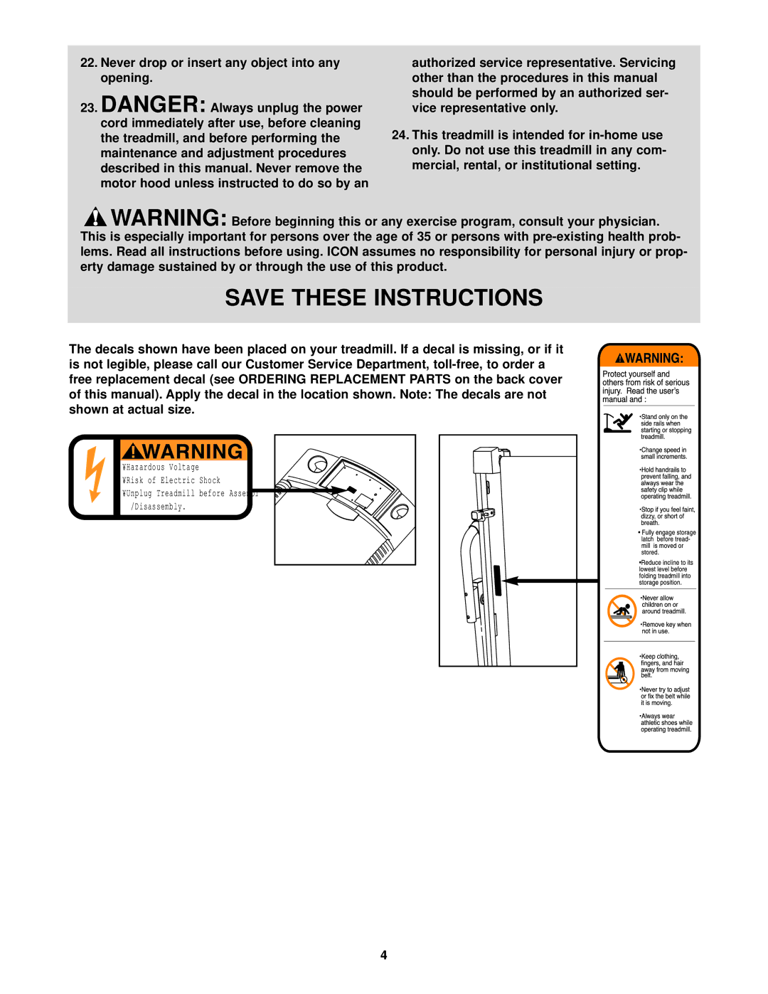 Weslo WLTL21130 user manual Shock 