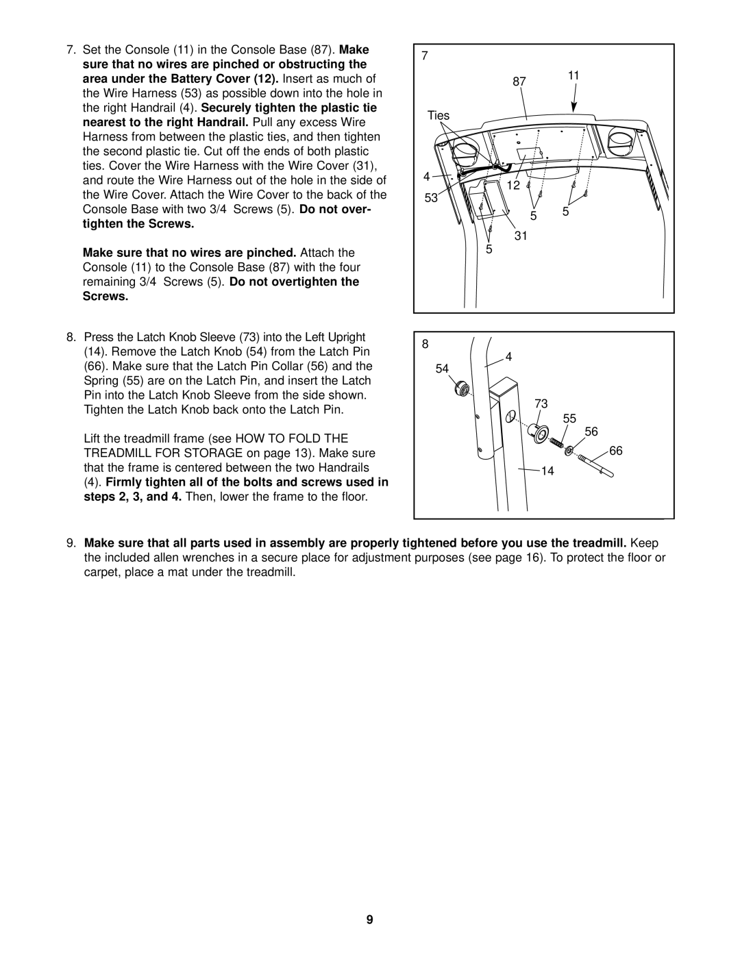 Weslo WLTL21130 user manual Ties 