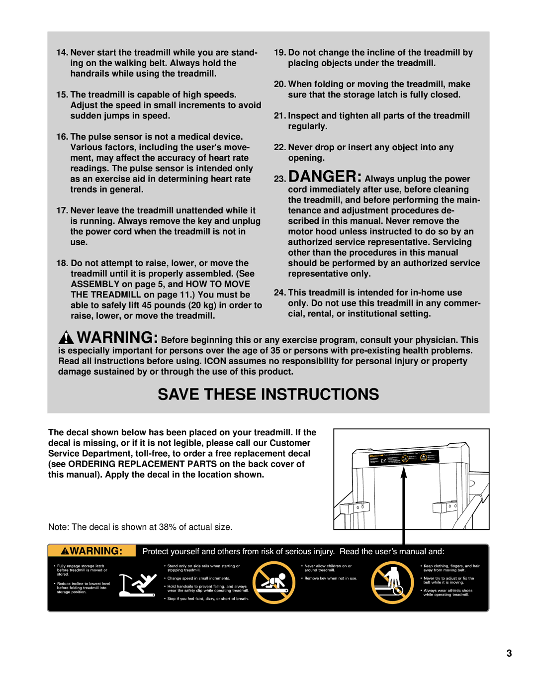 Weslo WLTL21191 user manual 