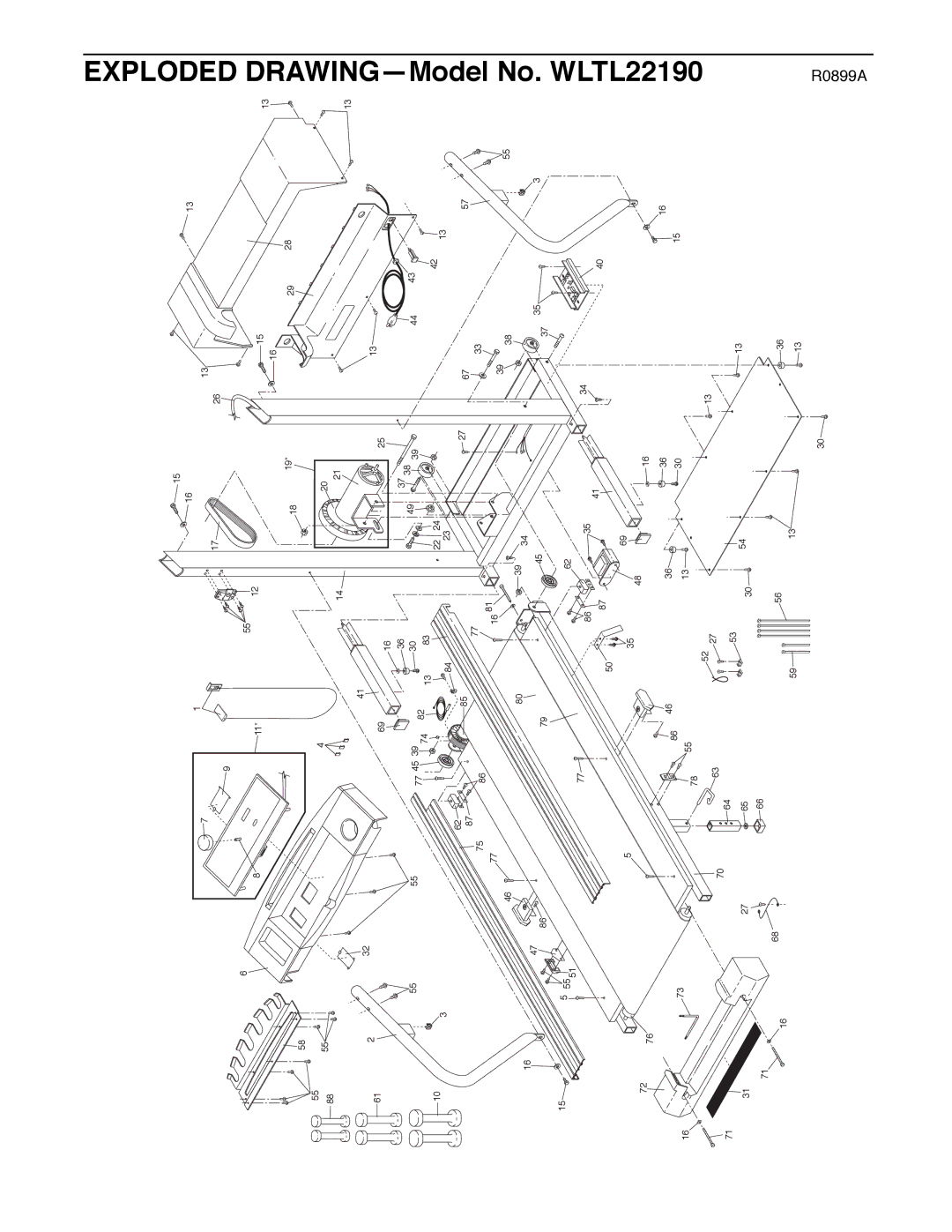 Weslo WLTL22190 user manual Exploded 