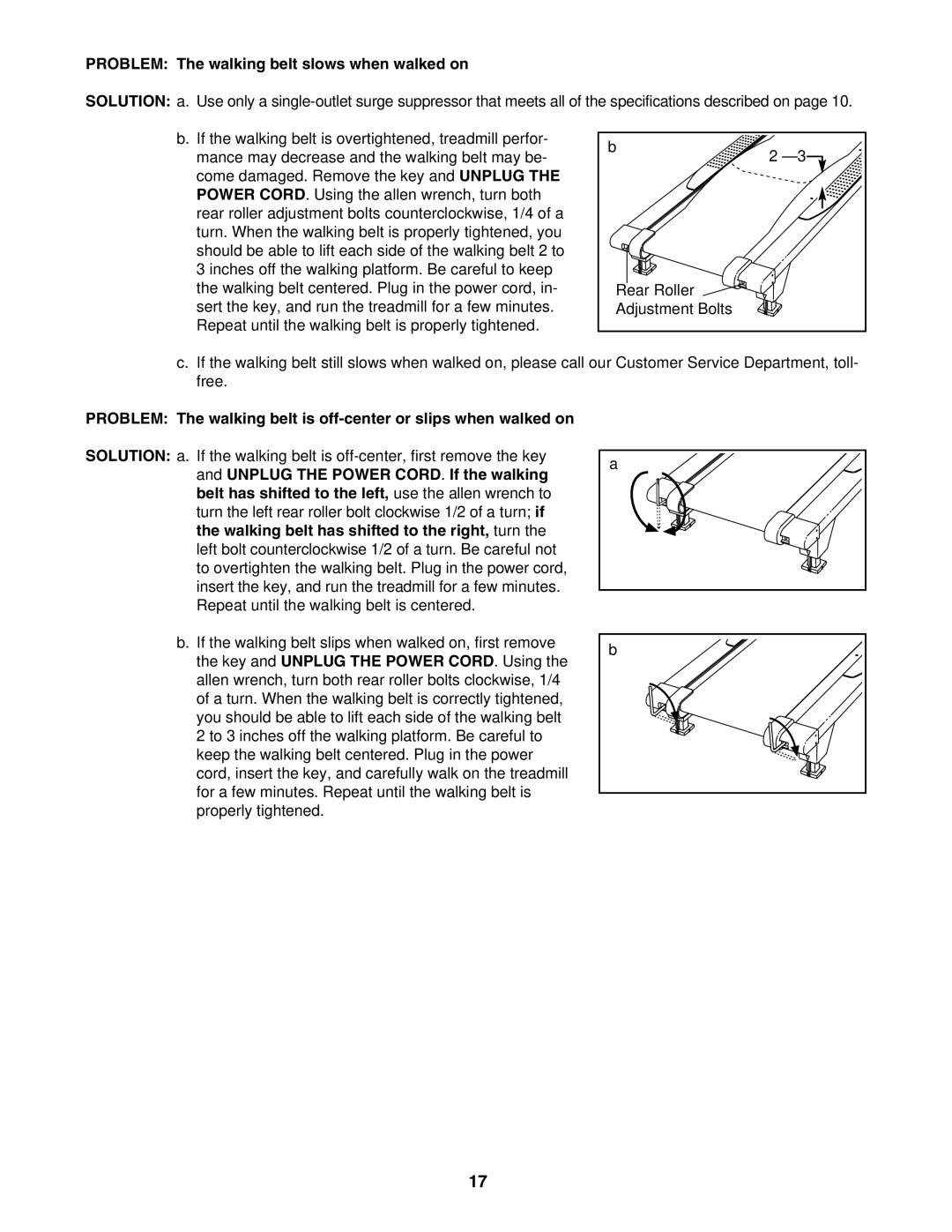 Weslo WLTL223040 user manual Problem The walking belt slows when walked on 