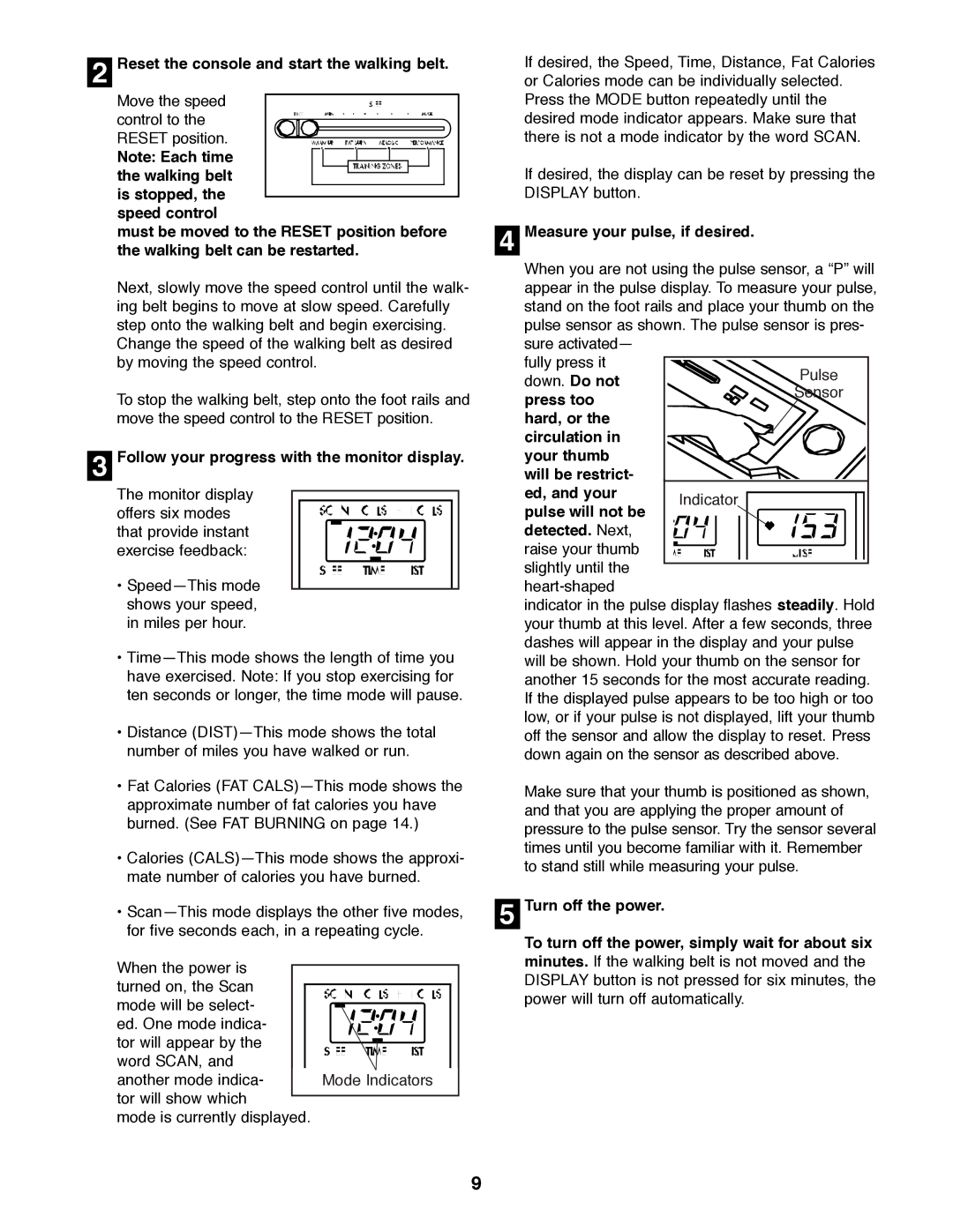 Weslo WLTL24090 user manual Reset the console and start the walking belt, Follow your progress with the monitor display 