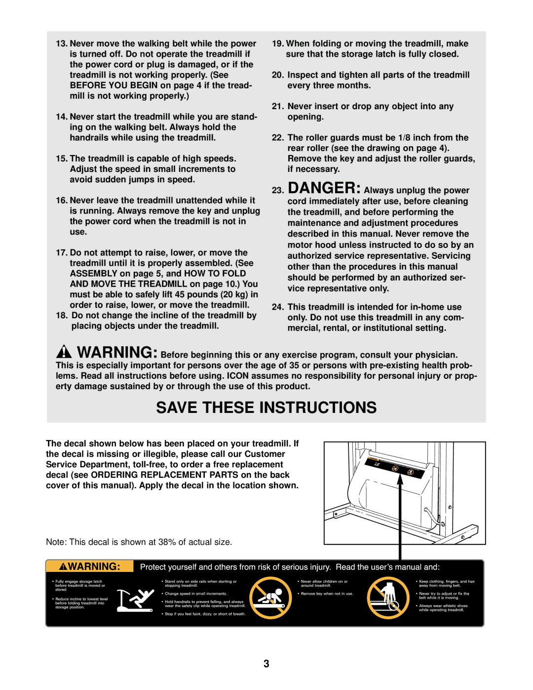 Weslo WLTL25010 user manual 