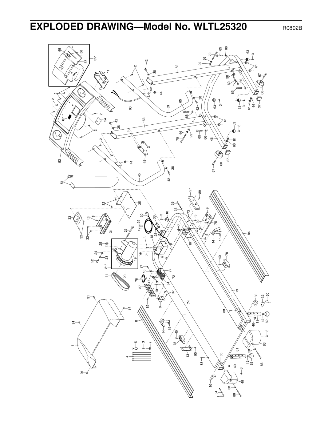 Weslo WLTL25320 user manual DRAWING-Model 