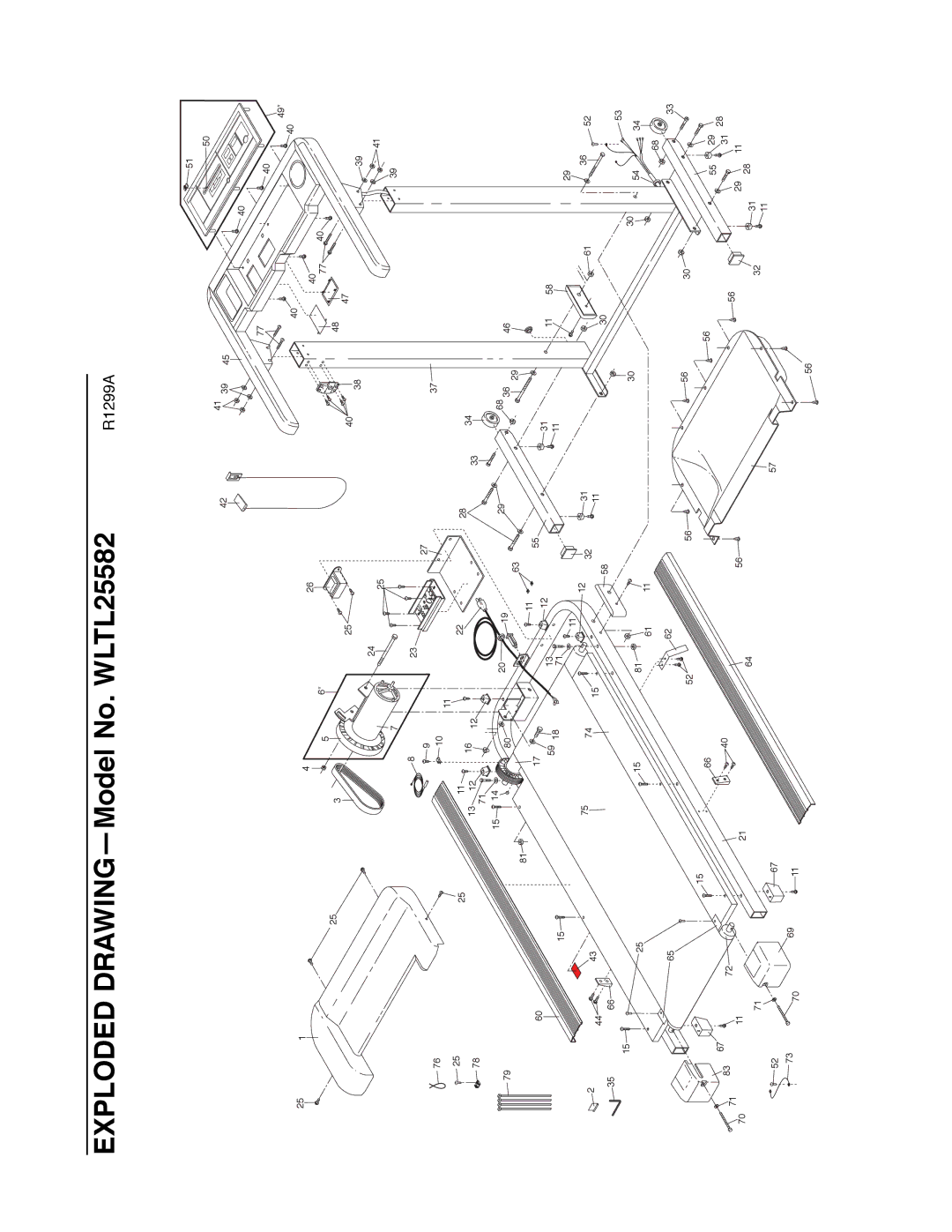 Weslo user manual Exploded DRAWINGÑModel No. WLTL25582 