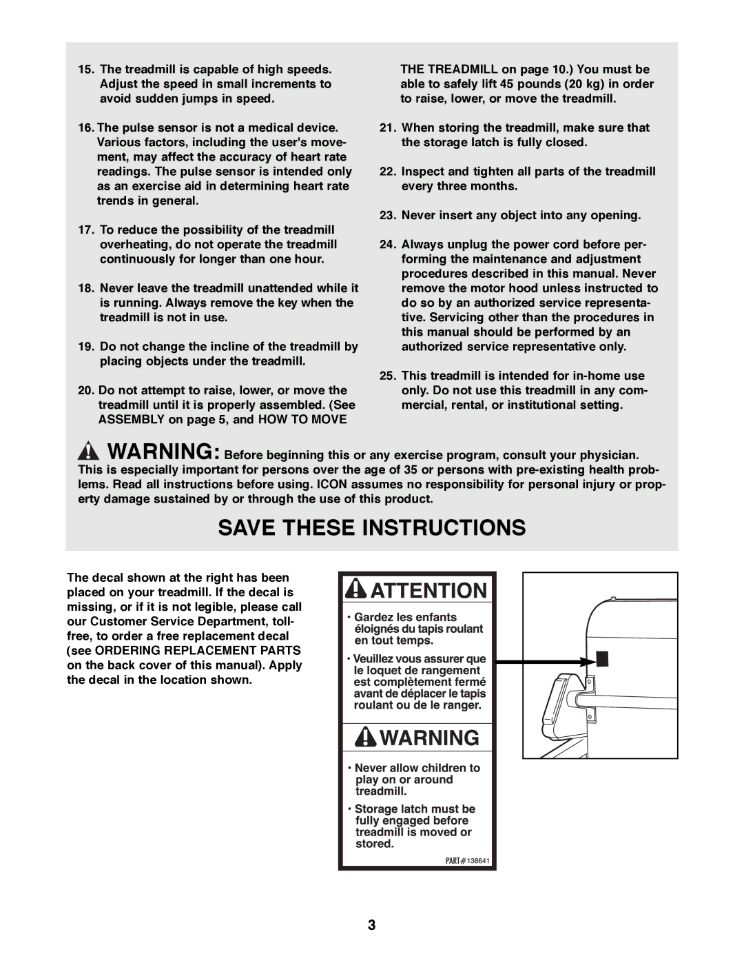 Weslo WLTL26080 user manual 