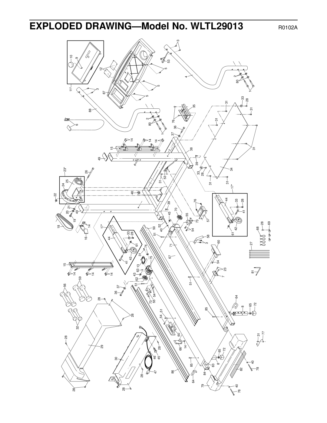 Weslo WLTL29013 user manual Exploded 