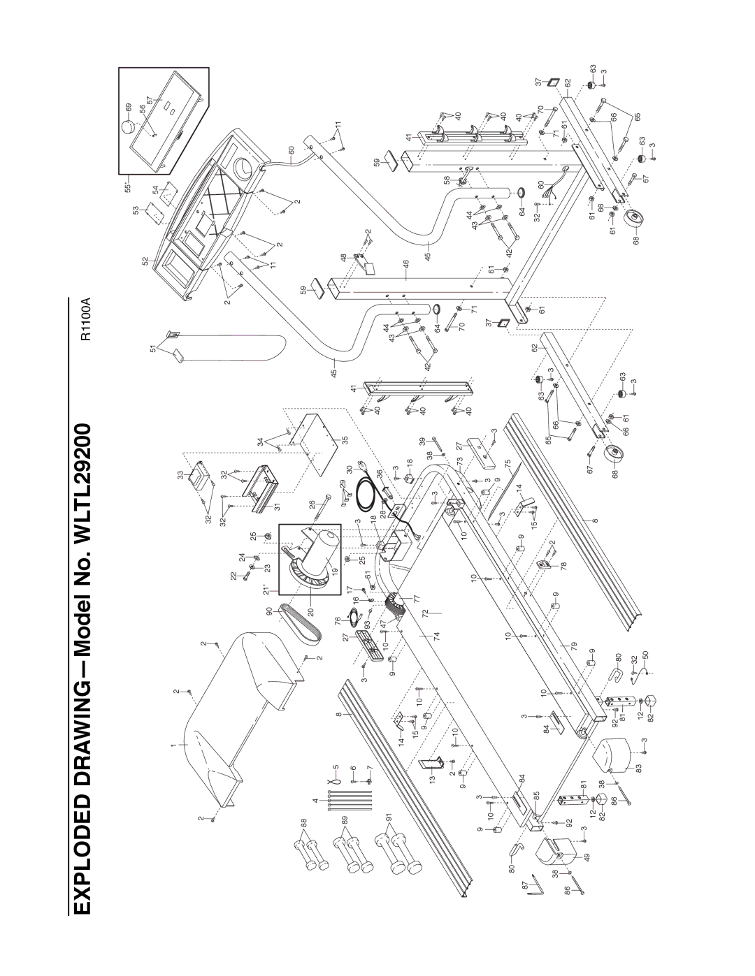 Weslo user manual Exploded DRAWINGÑModel No. WLTL29200 