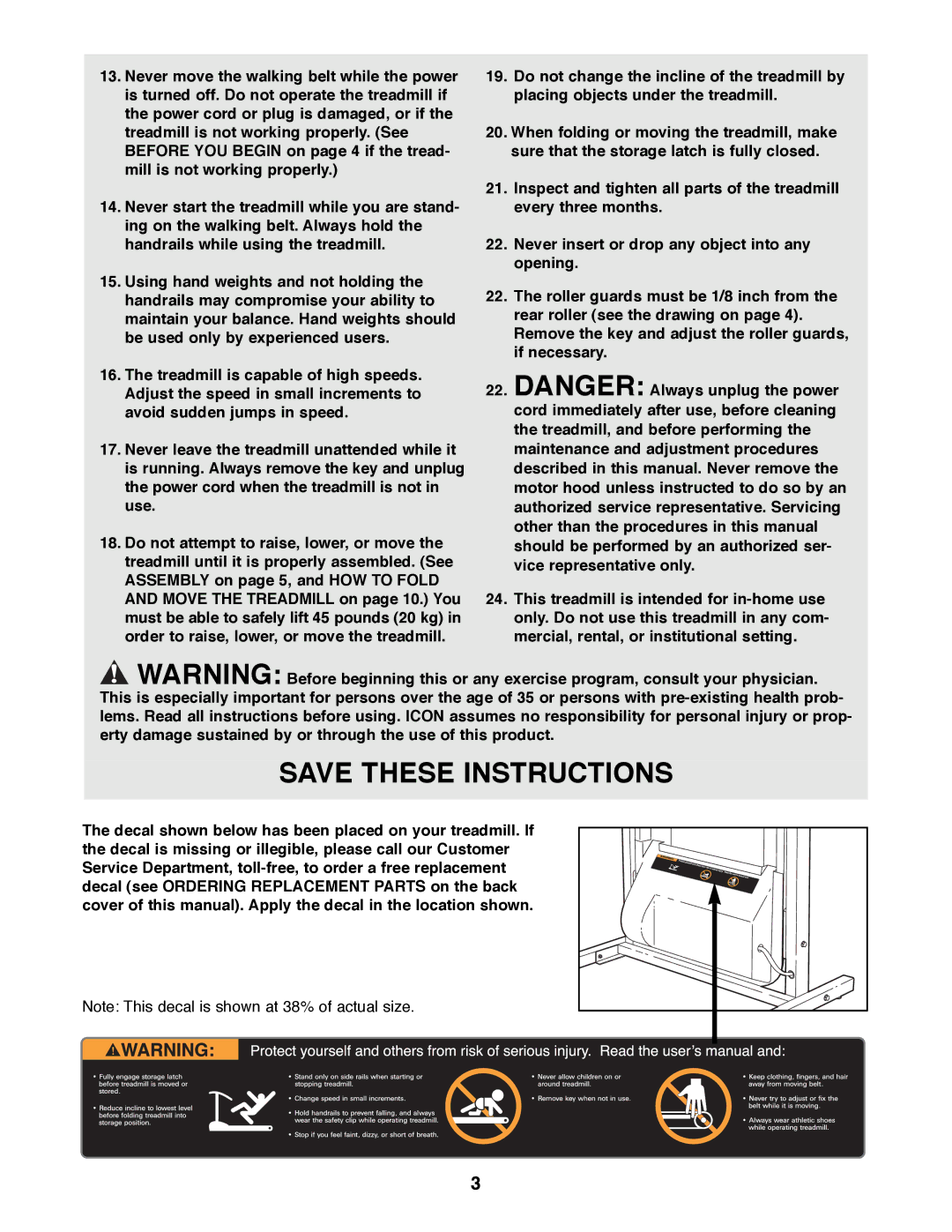 Weslo WLTL29200 user manual 