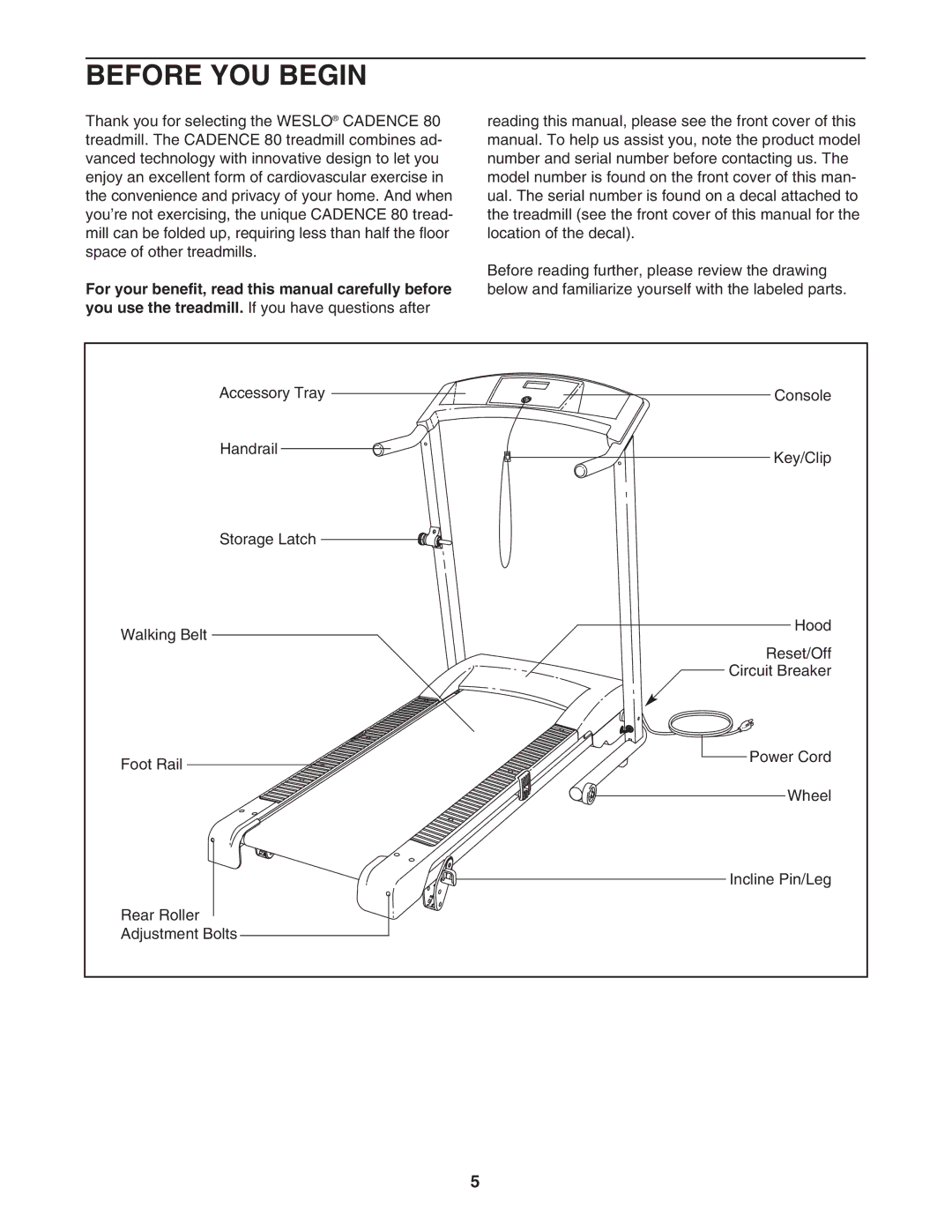 Weslo WLTL29306.0 user manual Before YOU Begin 