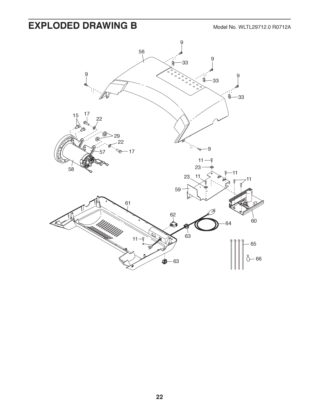 Weslo WLTL29712.0 user manual Exploded Drawing B 