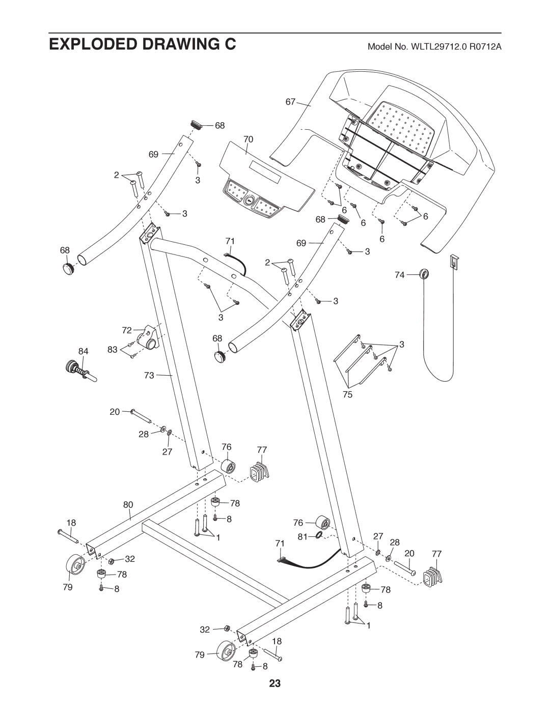 Weslo WLTL29712.0 user manual Exploded Drawing C 