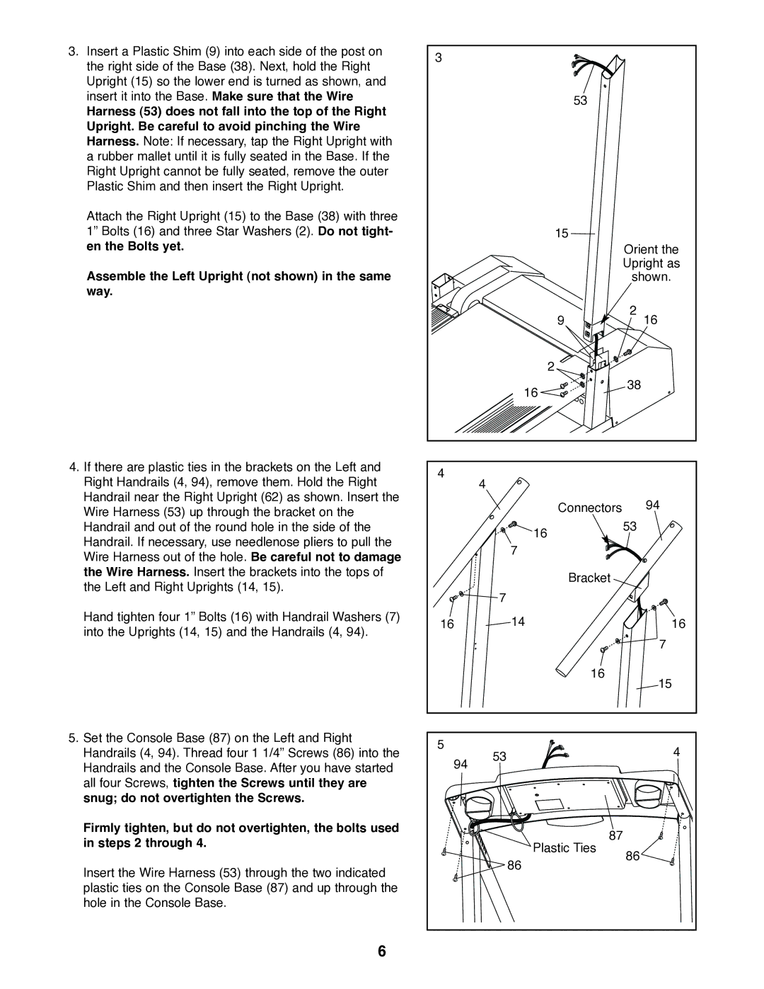 Weslo WLTL29820 user manual Assemble the Left Upright not shown in the same way 