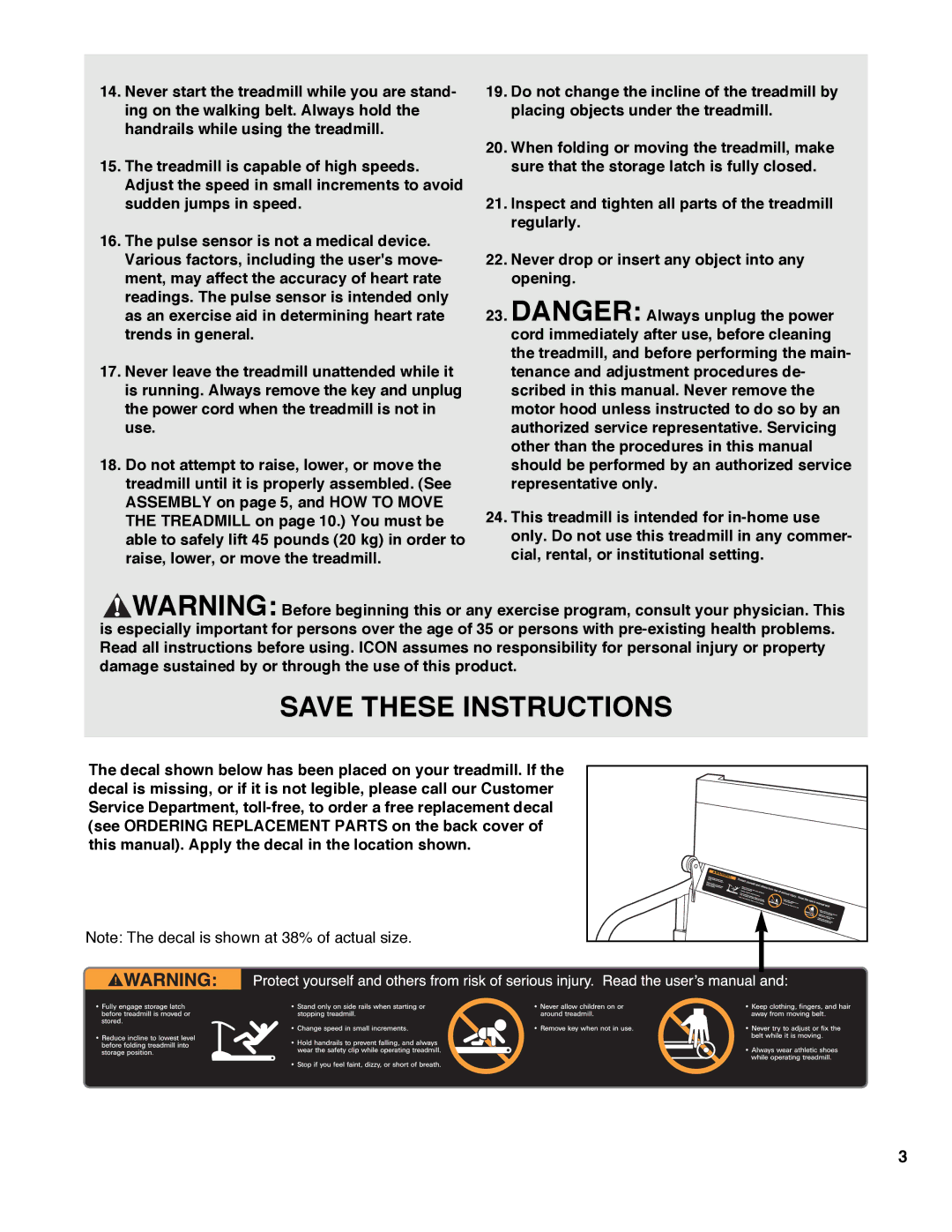 Weslo WLTL33090 user manual 