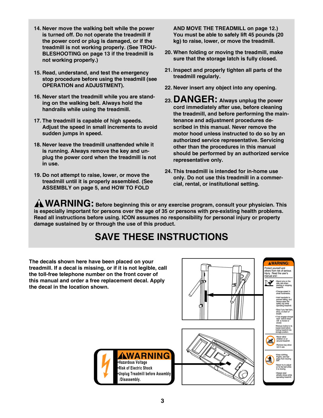 Weslo WLTL33205.0 user manual 