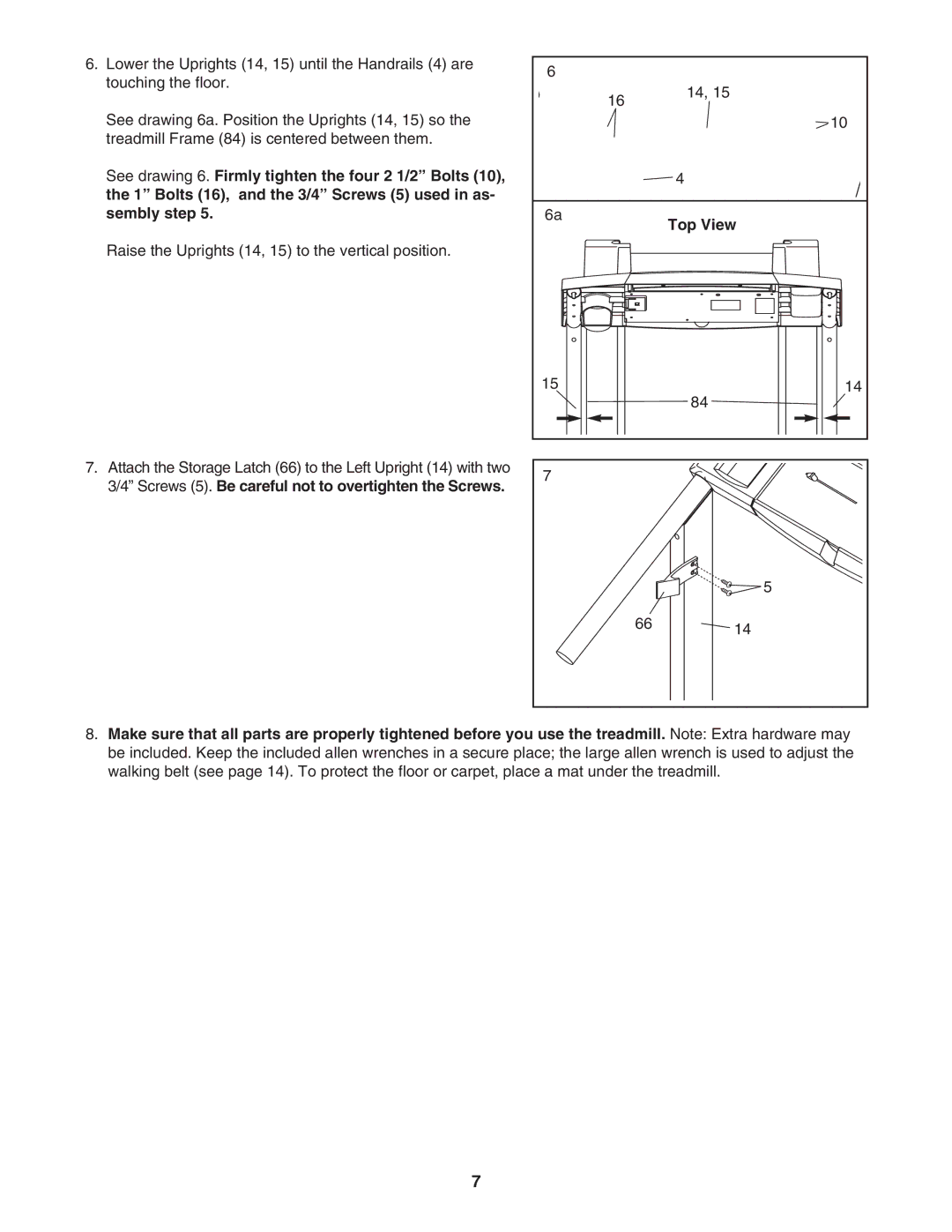 Weslo WLTL33205.0 user manual Raise the Uprights 14, 15 to the vertical position 