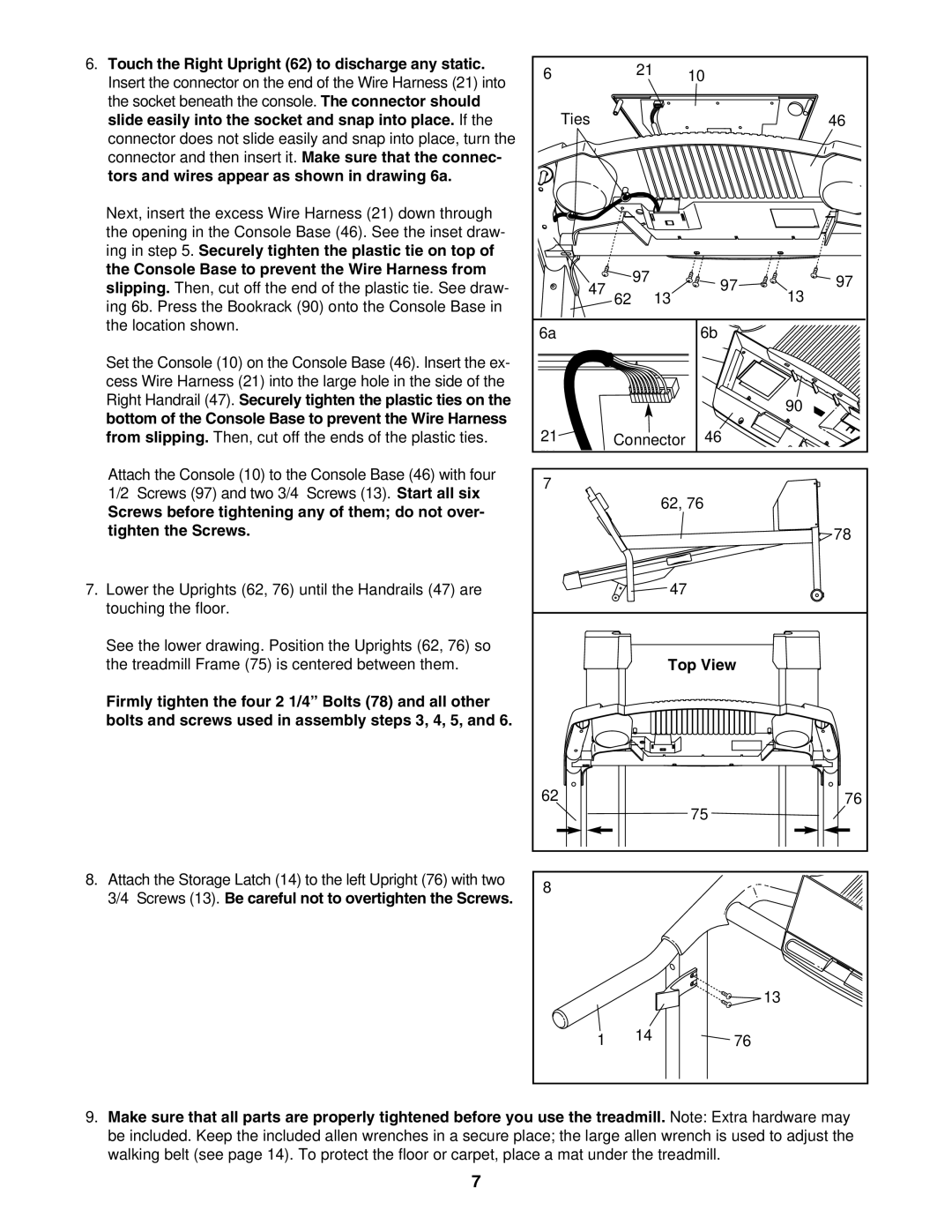 Weslo WLTL34300 user manual Ties Connector 