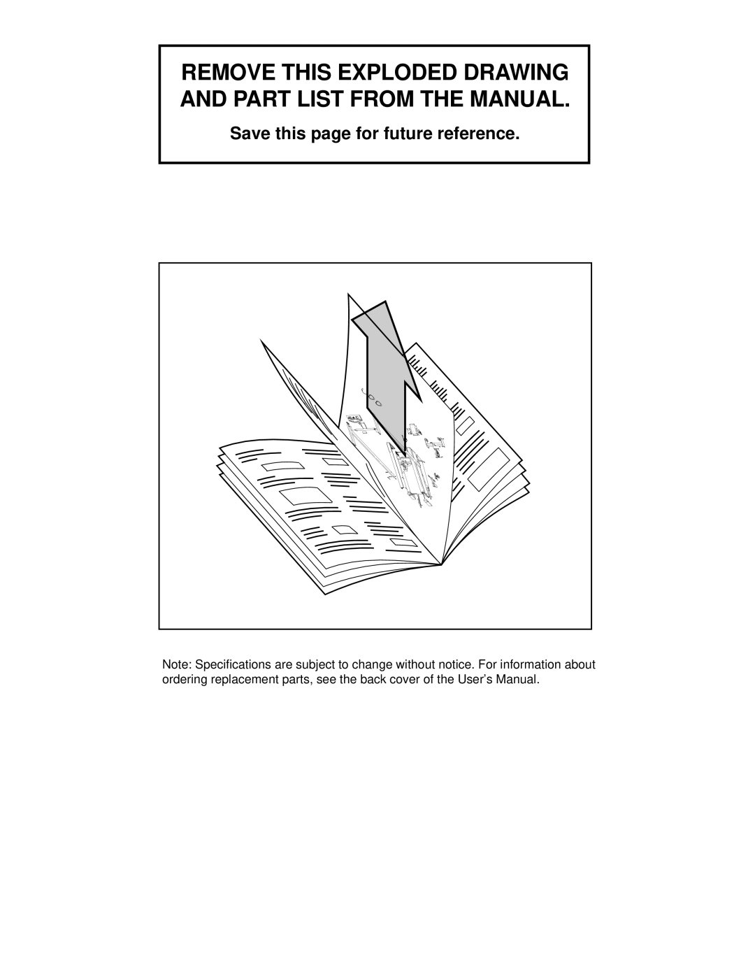 Weslo WLTL39093 user manual Remove this Exploded Drawing and Part List from the Manual 