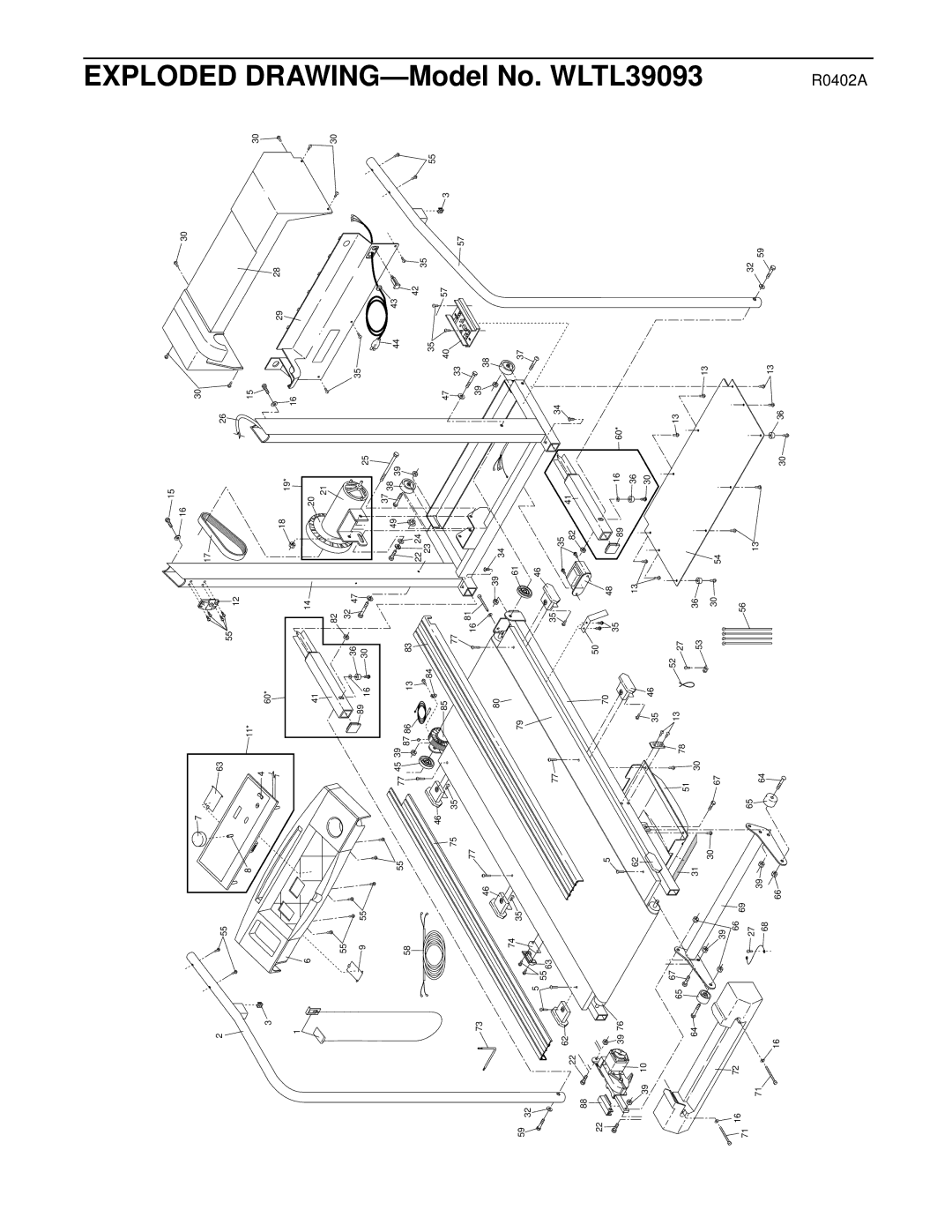 Weslo WLTL39093 user manual Exploded 