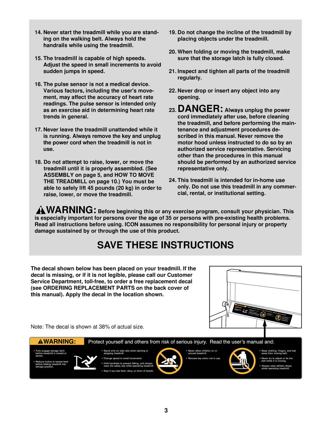 Weslo WLTL39093 user manual 