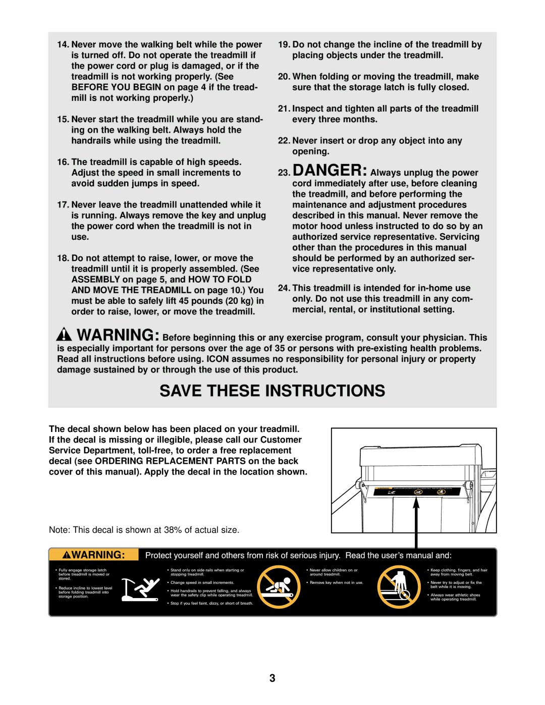 Weslo WLTL39201 user manual 