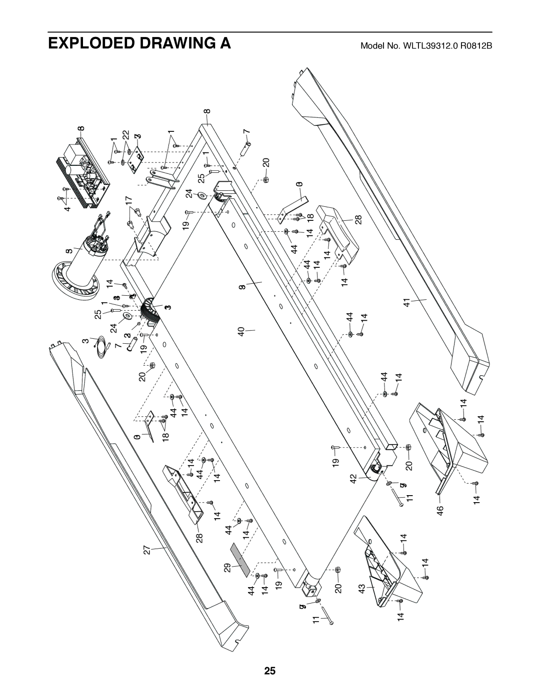 Weslo WLTL39312.0 user manual Exploded Drawing a 