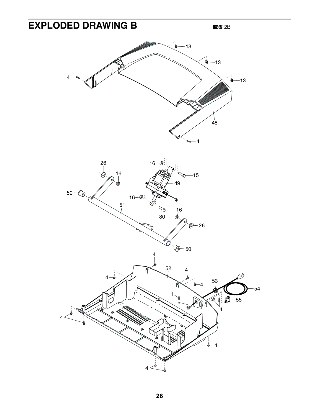 Weslo WLTL39312.0 user manual Exploded Drawing B 