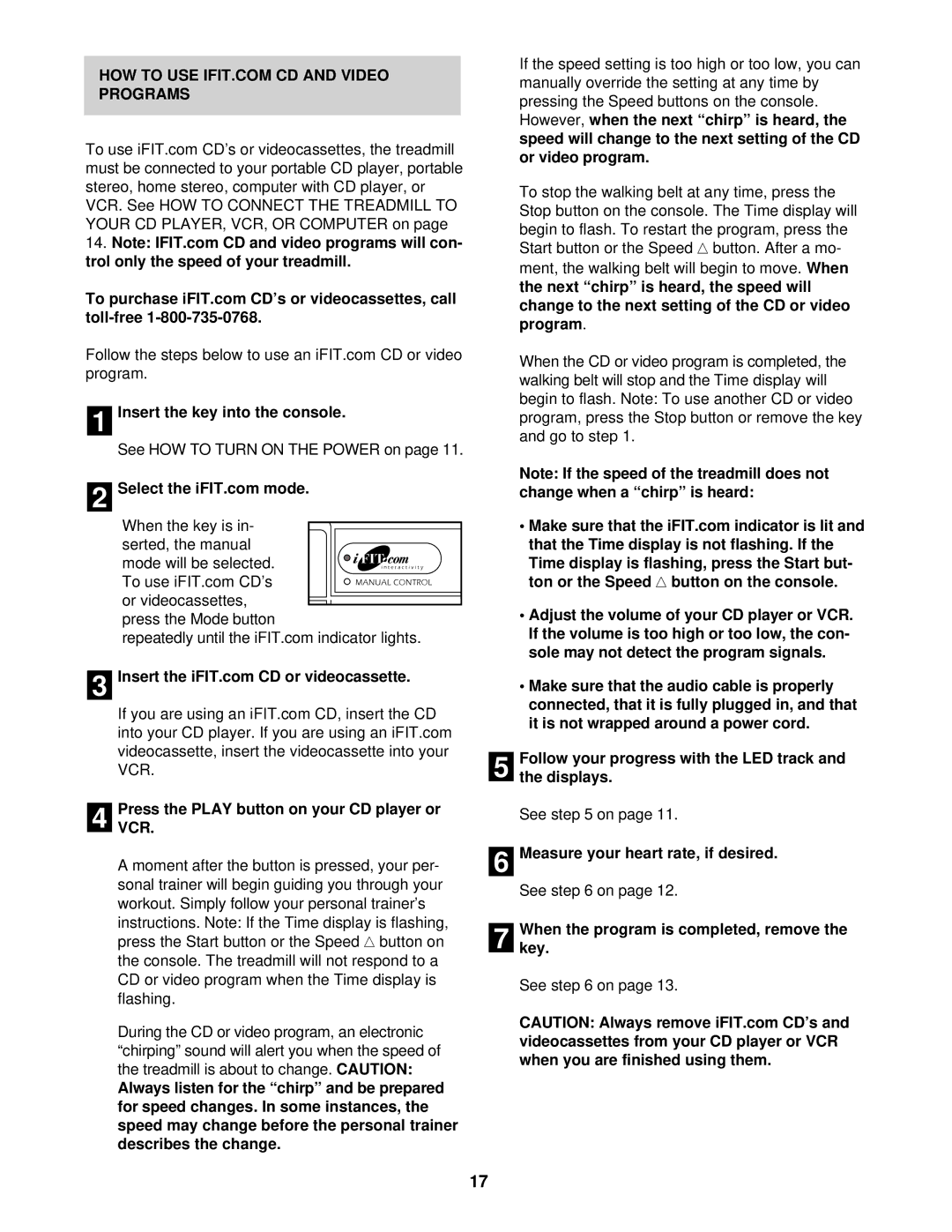 Weslo WLTL39321 user manual Programs 