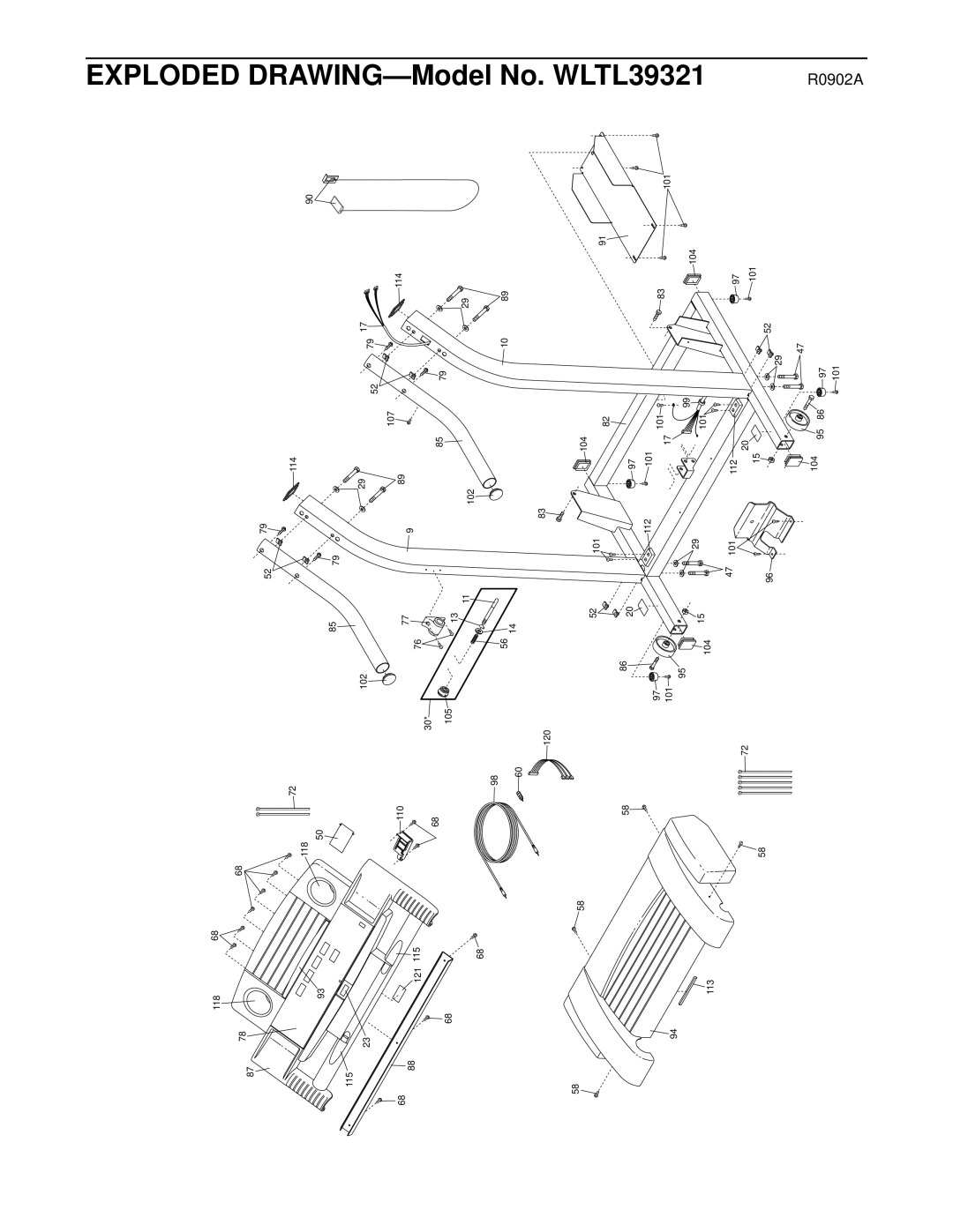 Weslo WLTL39321 user manual Exploded DRAWING-Model No 