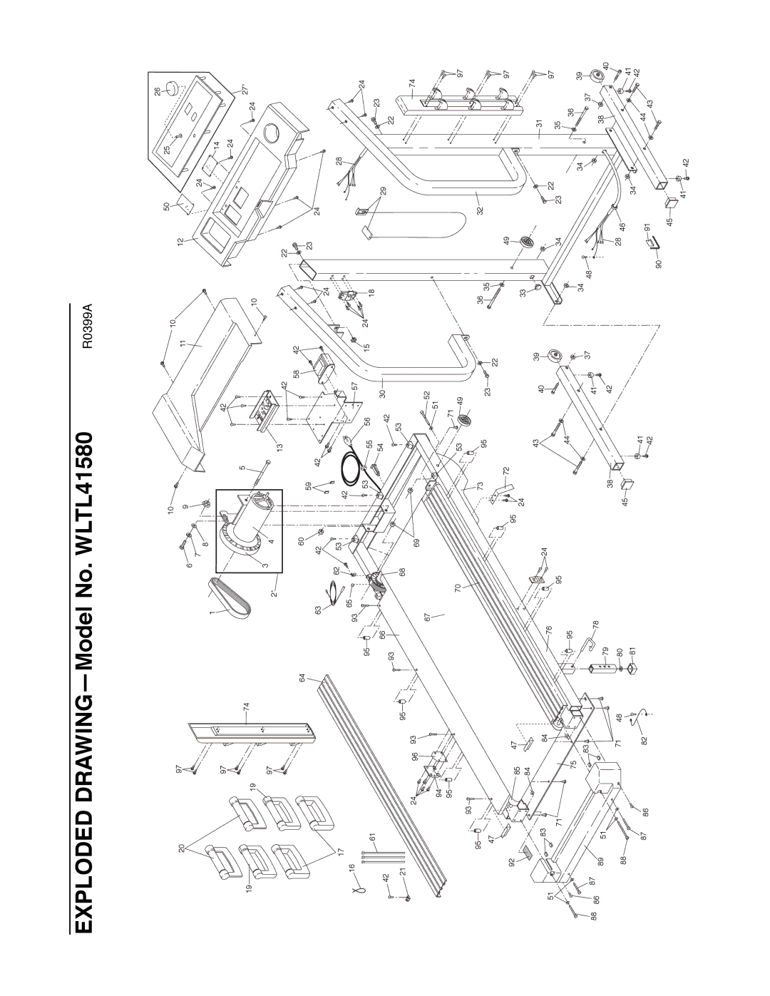 Weslo user manual Exploded DRAWINGÑModel No. WLTL41580 