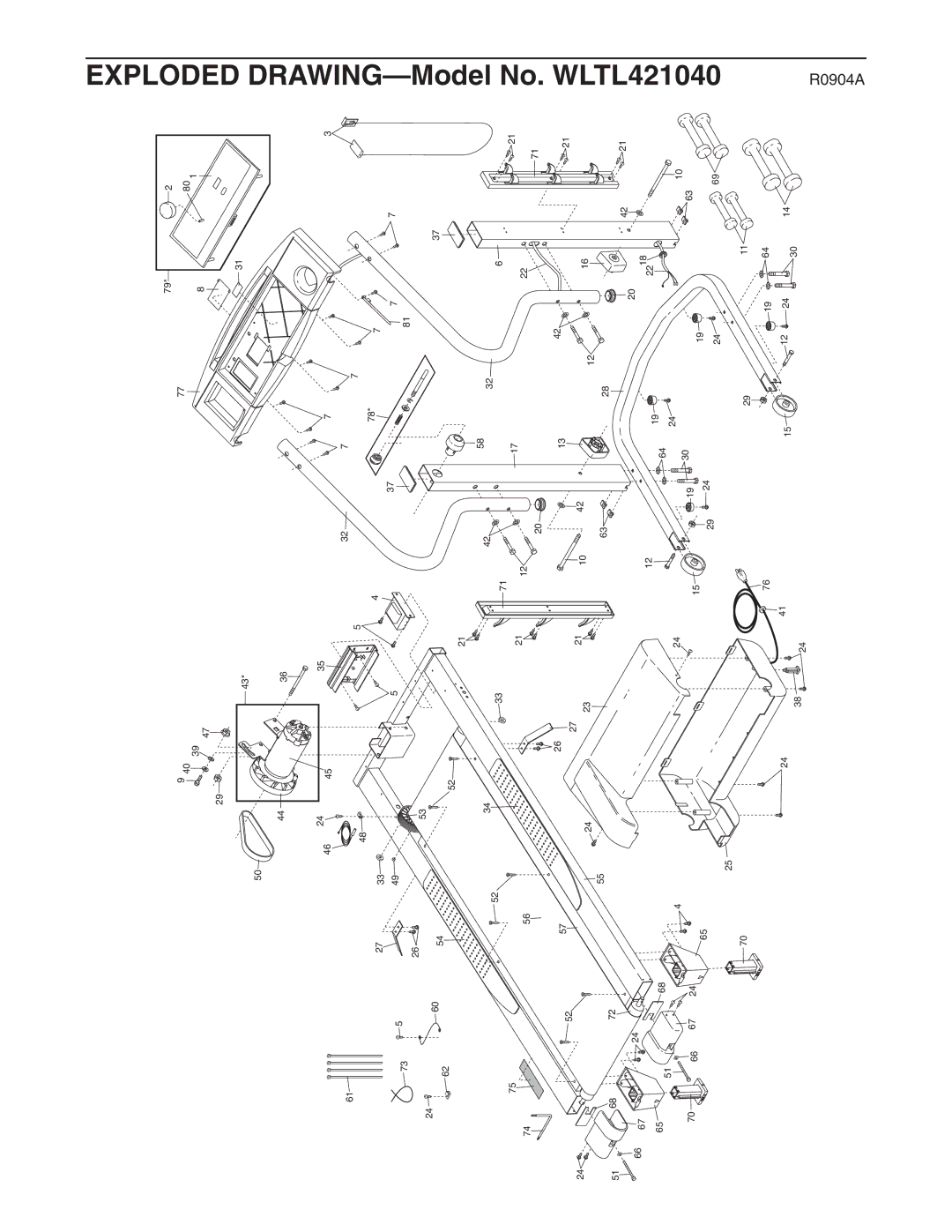 Weslo WLTL421010 user manual Drawing 